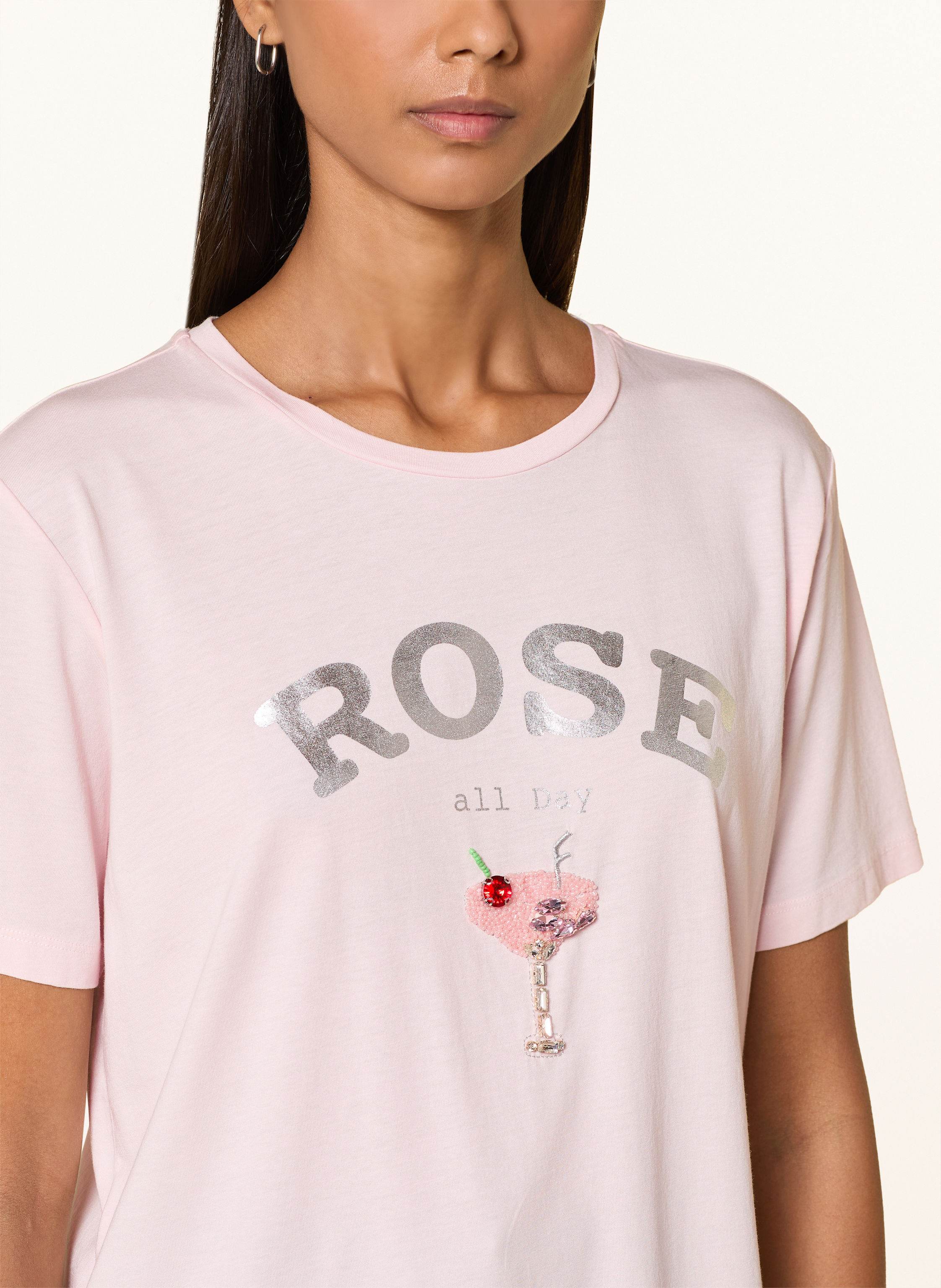 Thumbnail - Marc Aurel T-Shirt Mit Schmucksteinen rosa