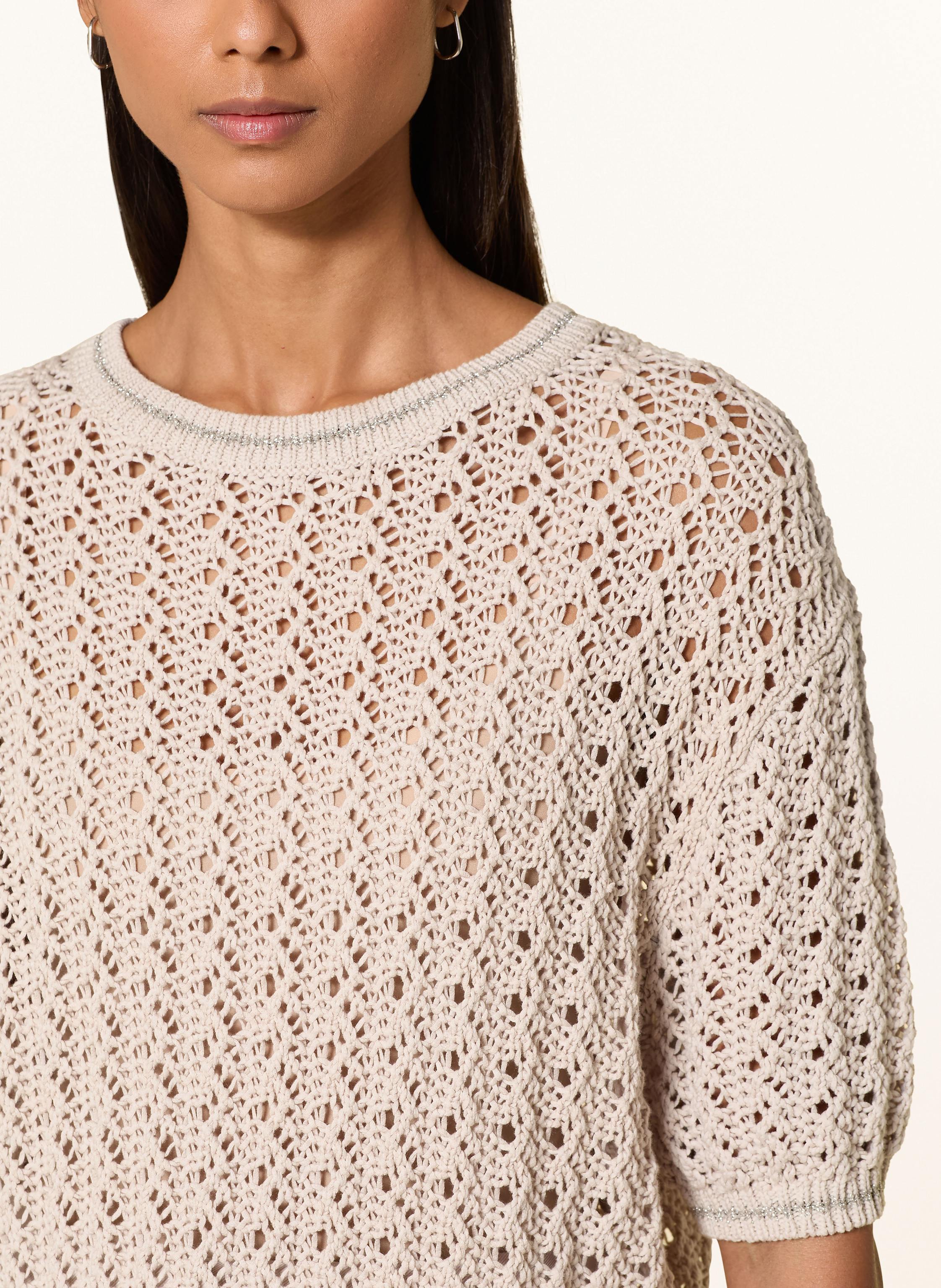 Thumbnail - Marc Aurel Pullover Mit Glitzergarn beige