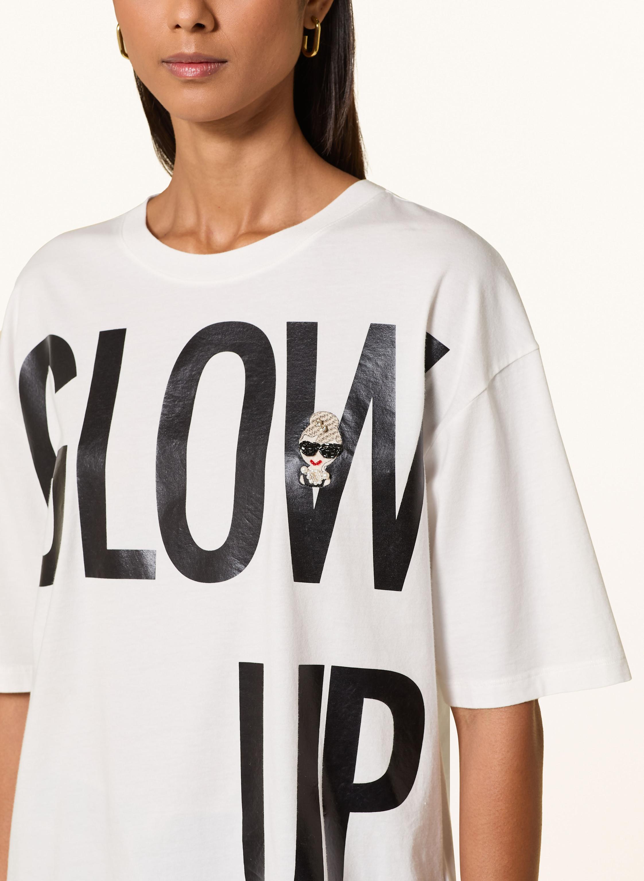 Thumbnail - Marc Aurel Oversized-Shirt Mit Schmucksteinen weiss