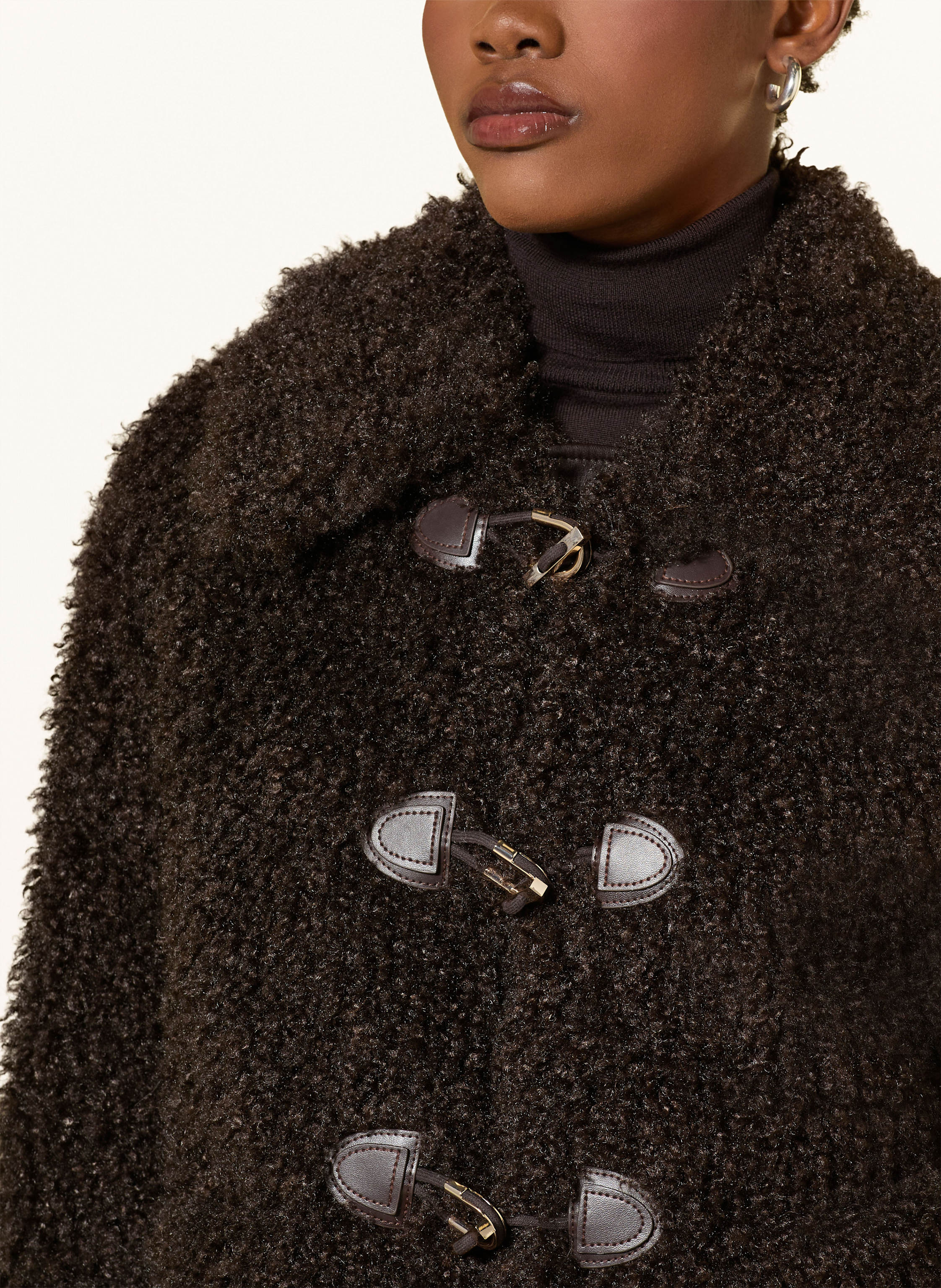 Thumbnail - Maje Teddyfell-Jacke braun