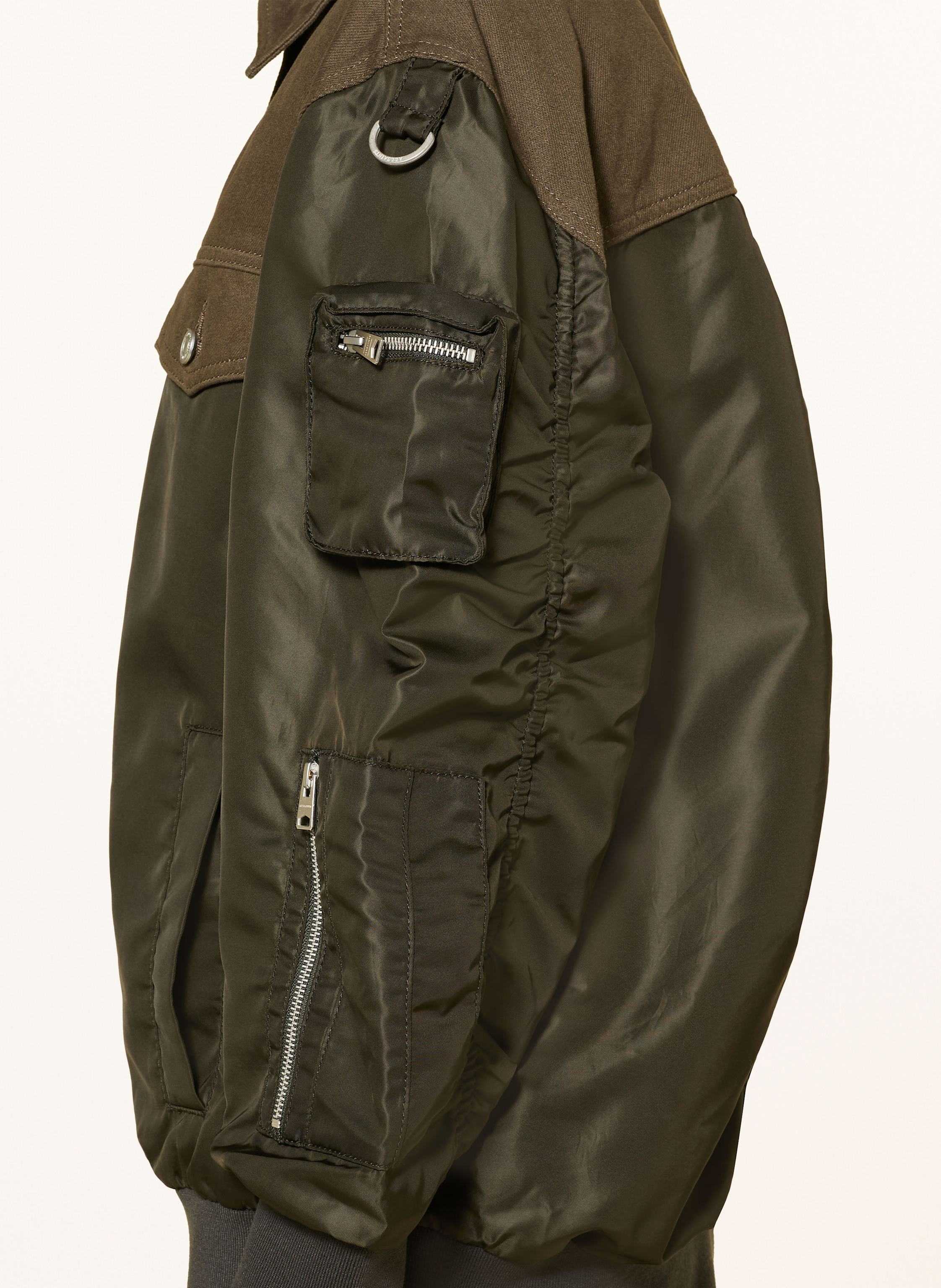 Thumbnail - Allsaints Blouson Verity Bomber Im Materialmix gruen