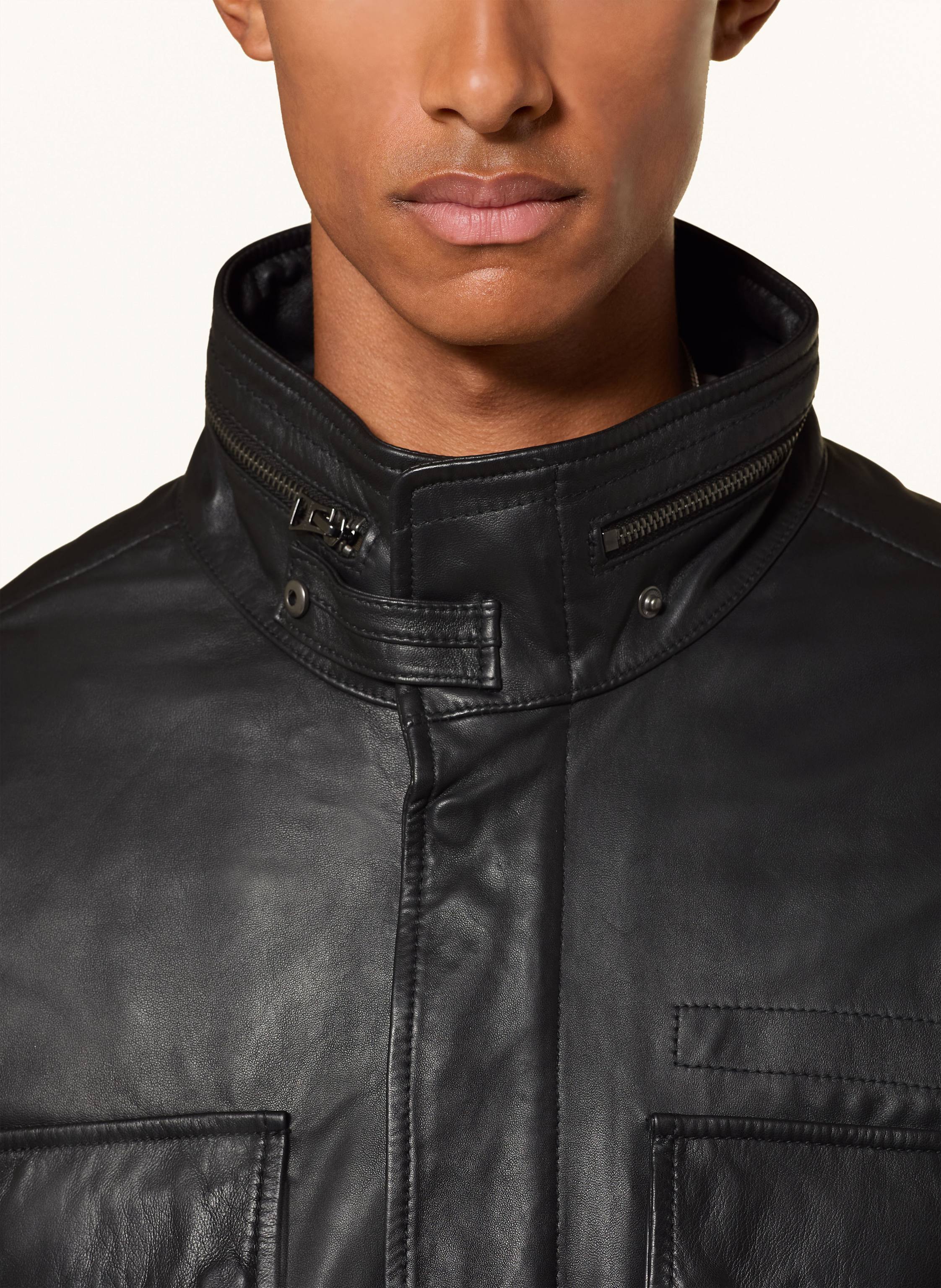 Thumbnail - Allsaints Lederjacke Halton schwarz
