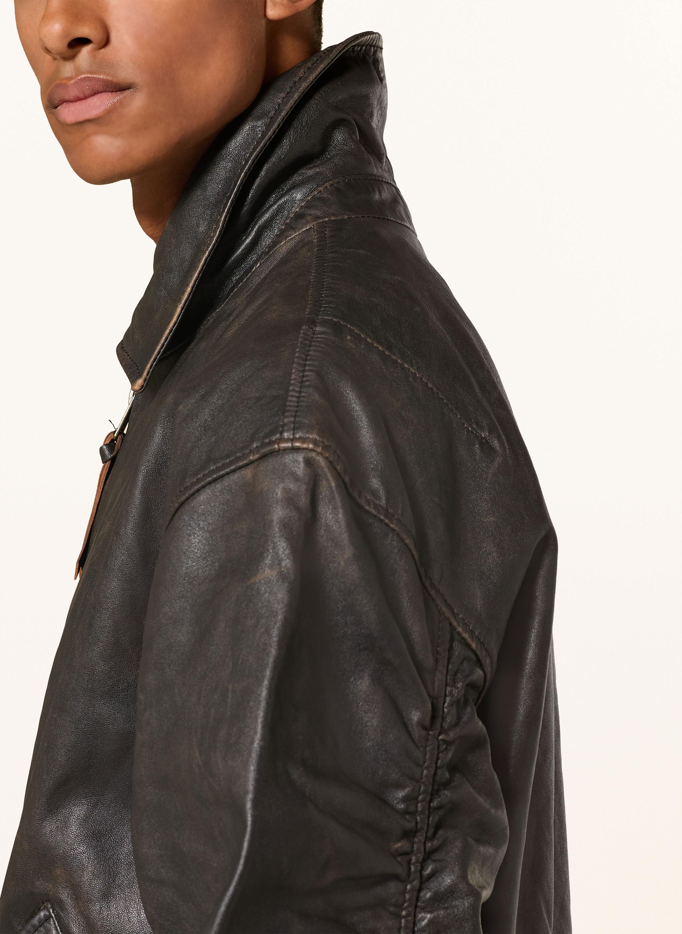 Thumbnail - Allsaints Lederblouson Marco schwarz