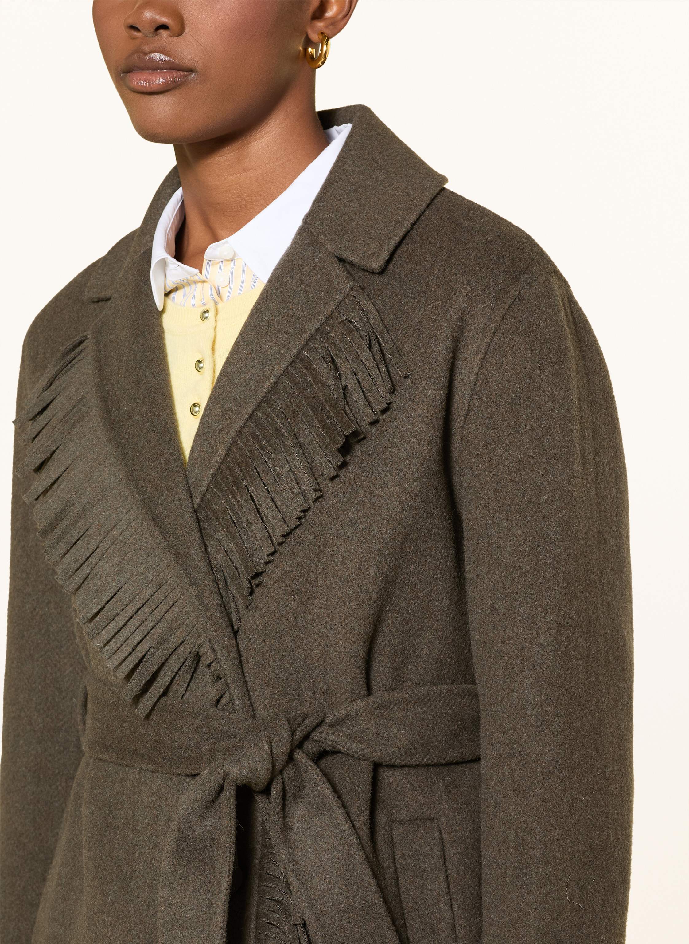 Thumbnail - Claudie Pierlot Wollmantel gruen