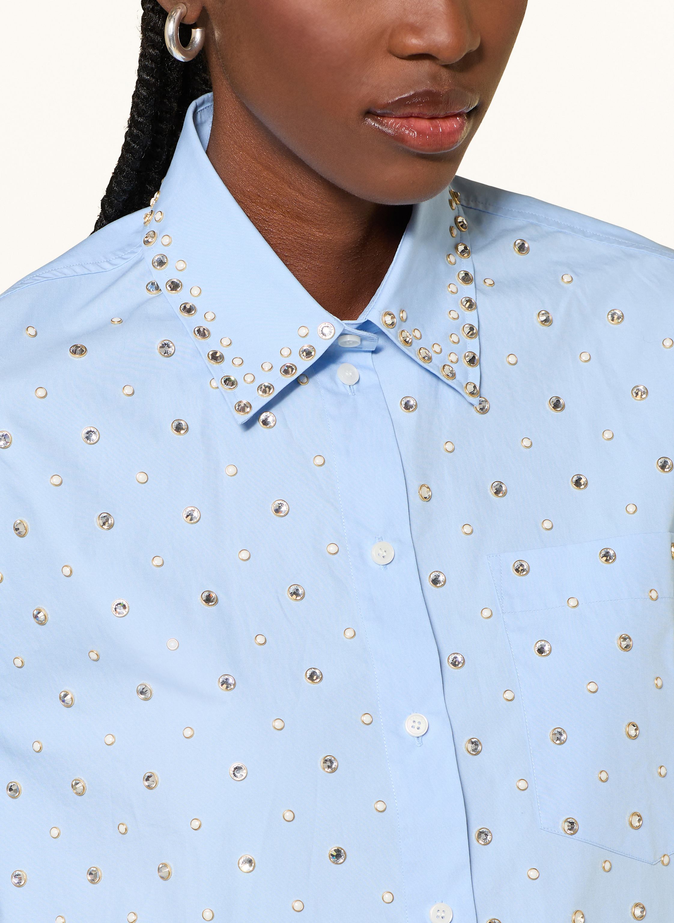 Thumbnail - Sandro Hemdbluse Mit Schmucksteinen blau