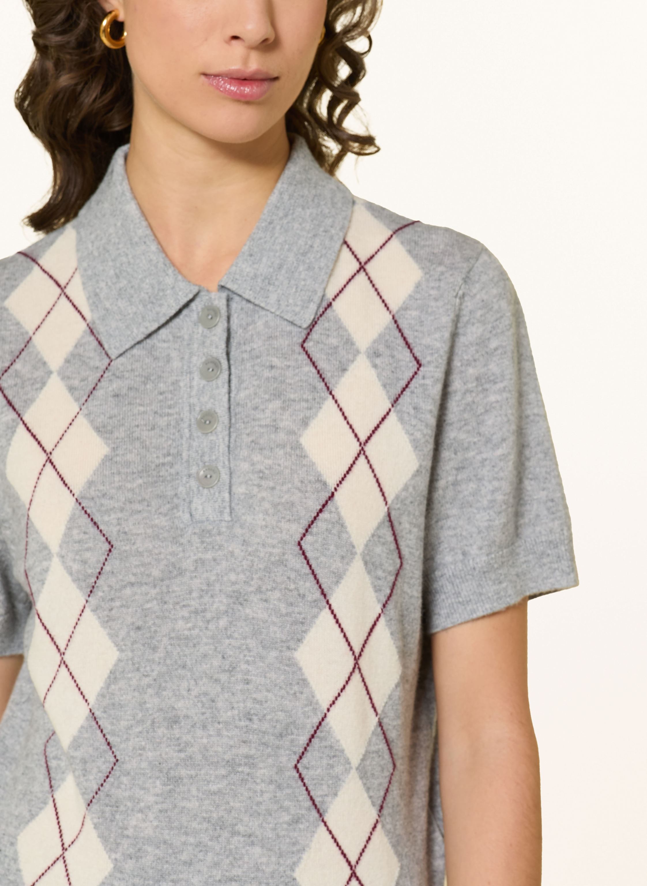 Thumbnail - Sandro Strick-Poloshirt grau