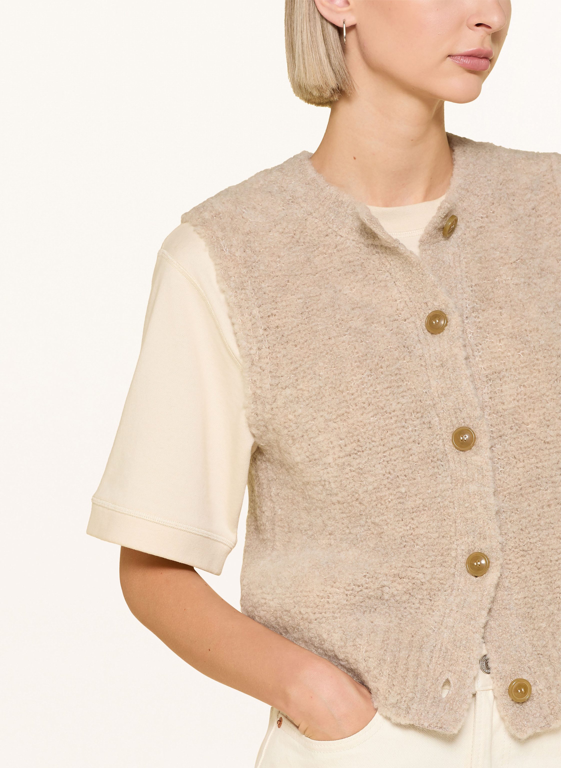 Thumbnail - Marc O'polo Strickweste beige
