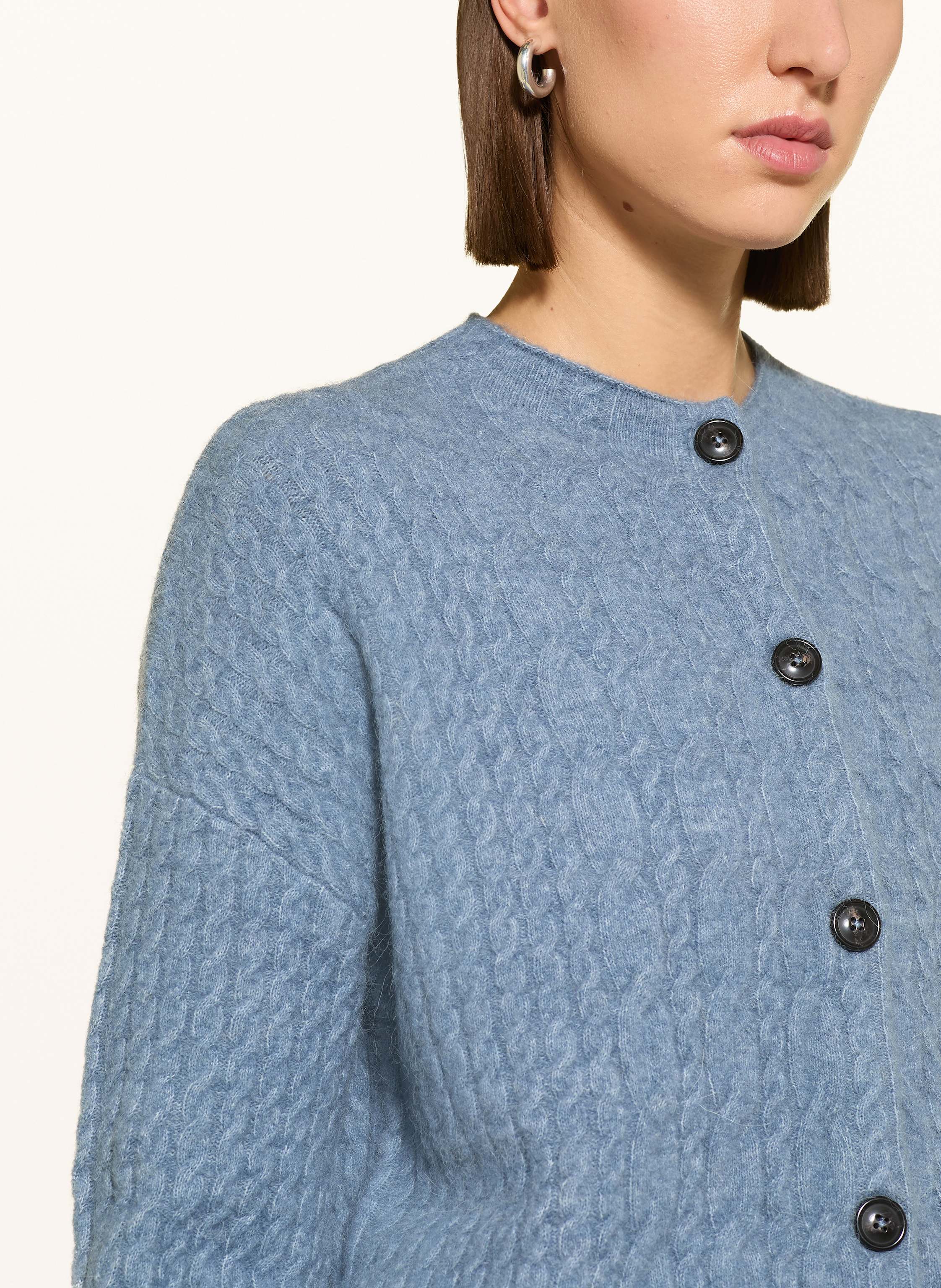 Thumbnail - Marc O'polo Strickjacke Mit Alpaka blau