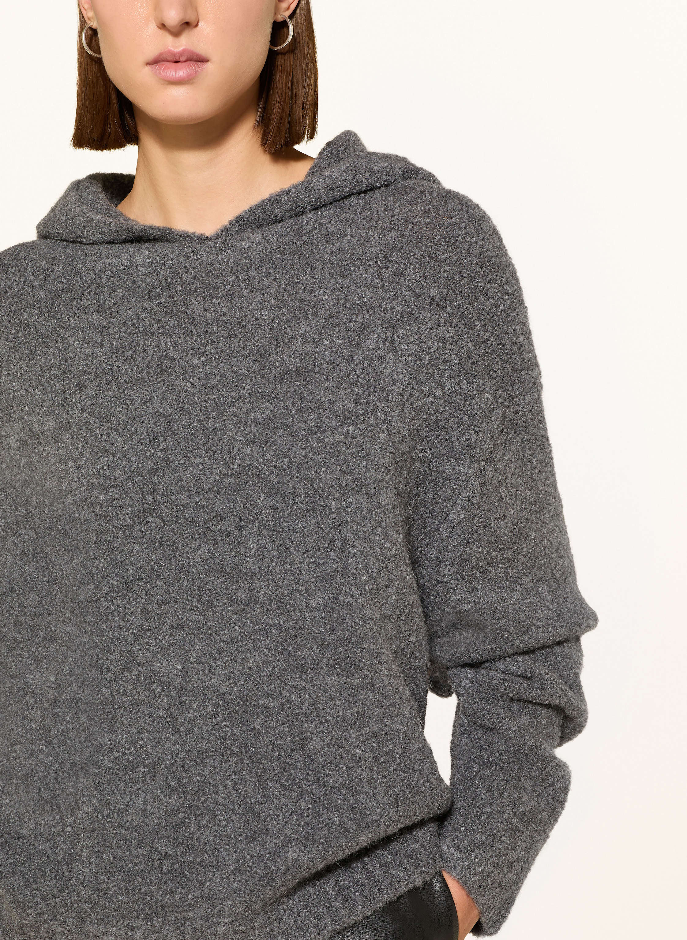 Thumbnail - Marc O'polo Strick-Hoodie grau
