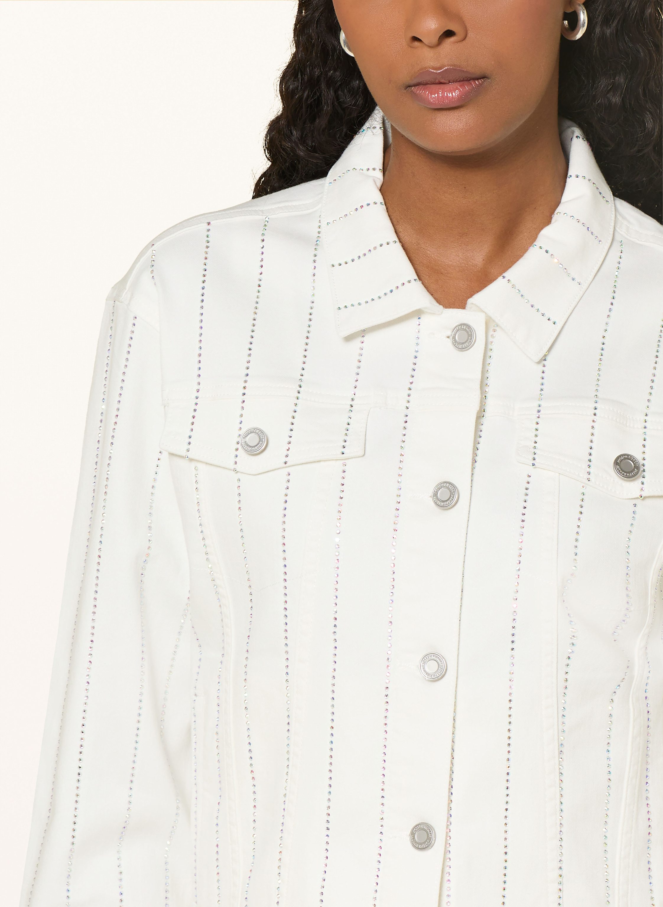 Thumbnail - Joseph Ribkoff Jeansjacke Mit Schmucksteinen weiss