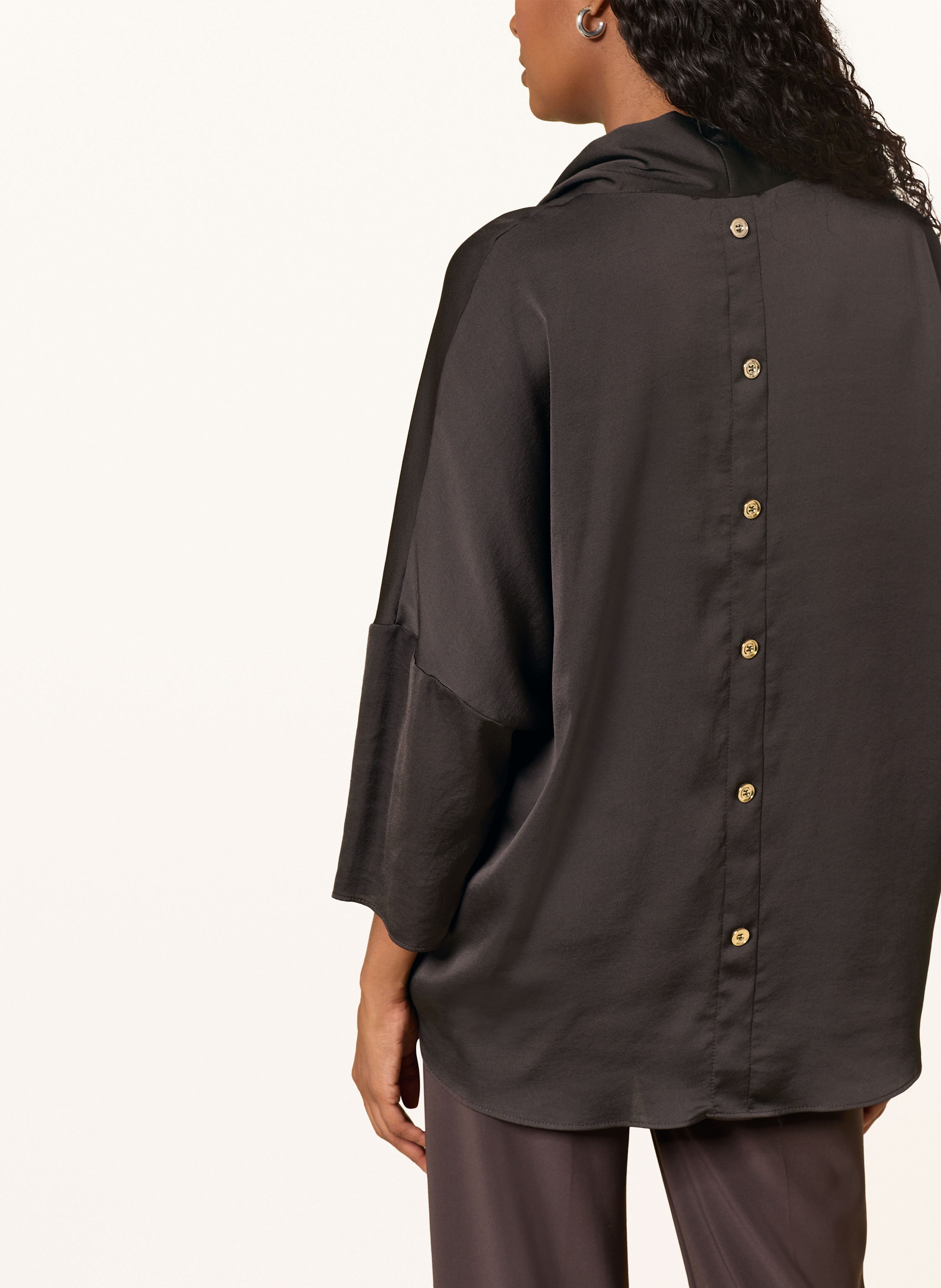 Thumbnail - Joseph Ribkoff Blusenshirt Aus Satin Mit 3/4-Arm braun