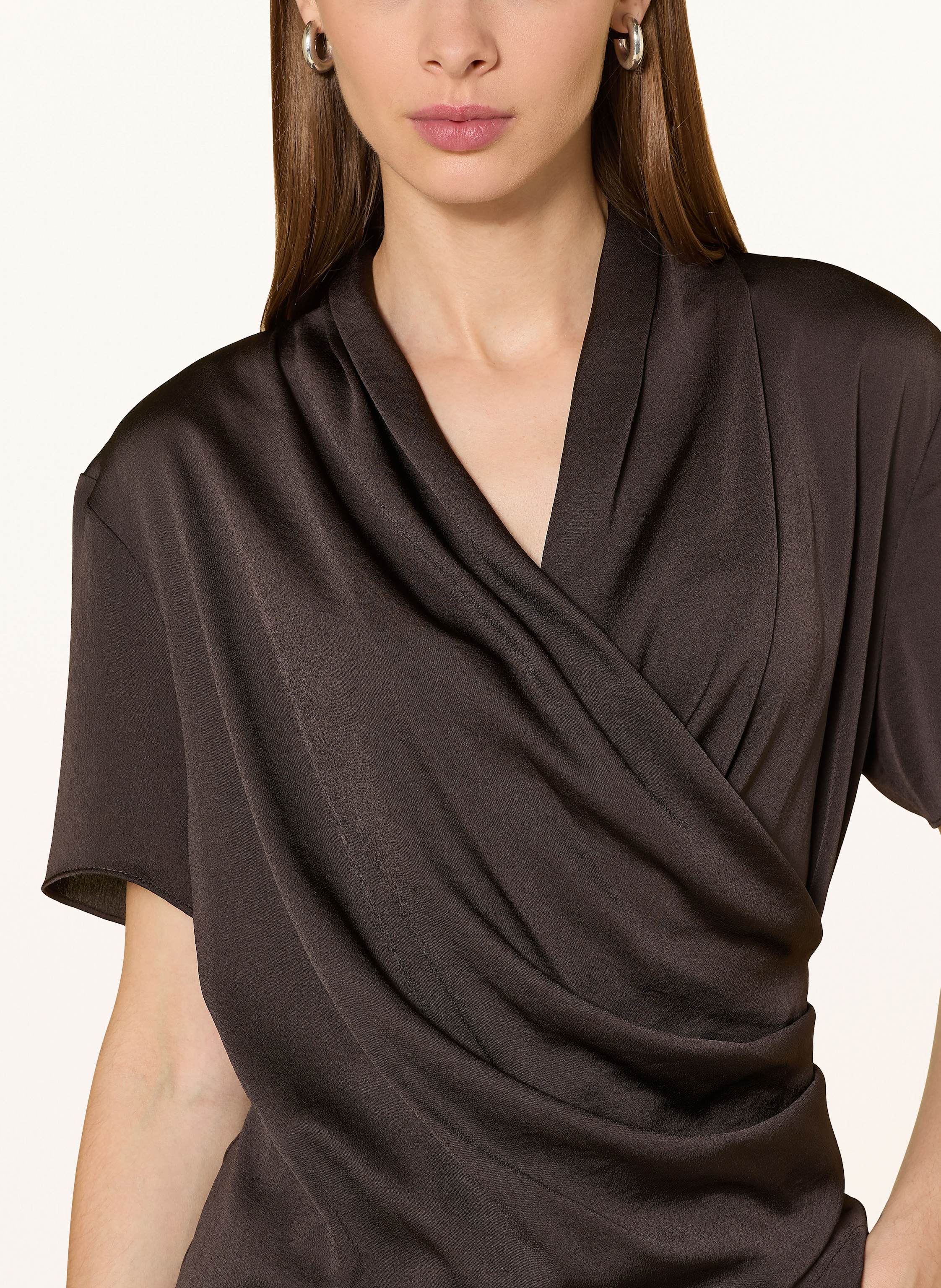 Thumbnail - Joseph Ribkoff Blusenshirt Im Materialmix braun