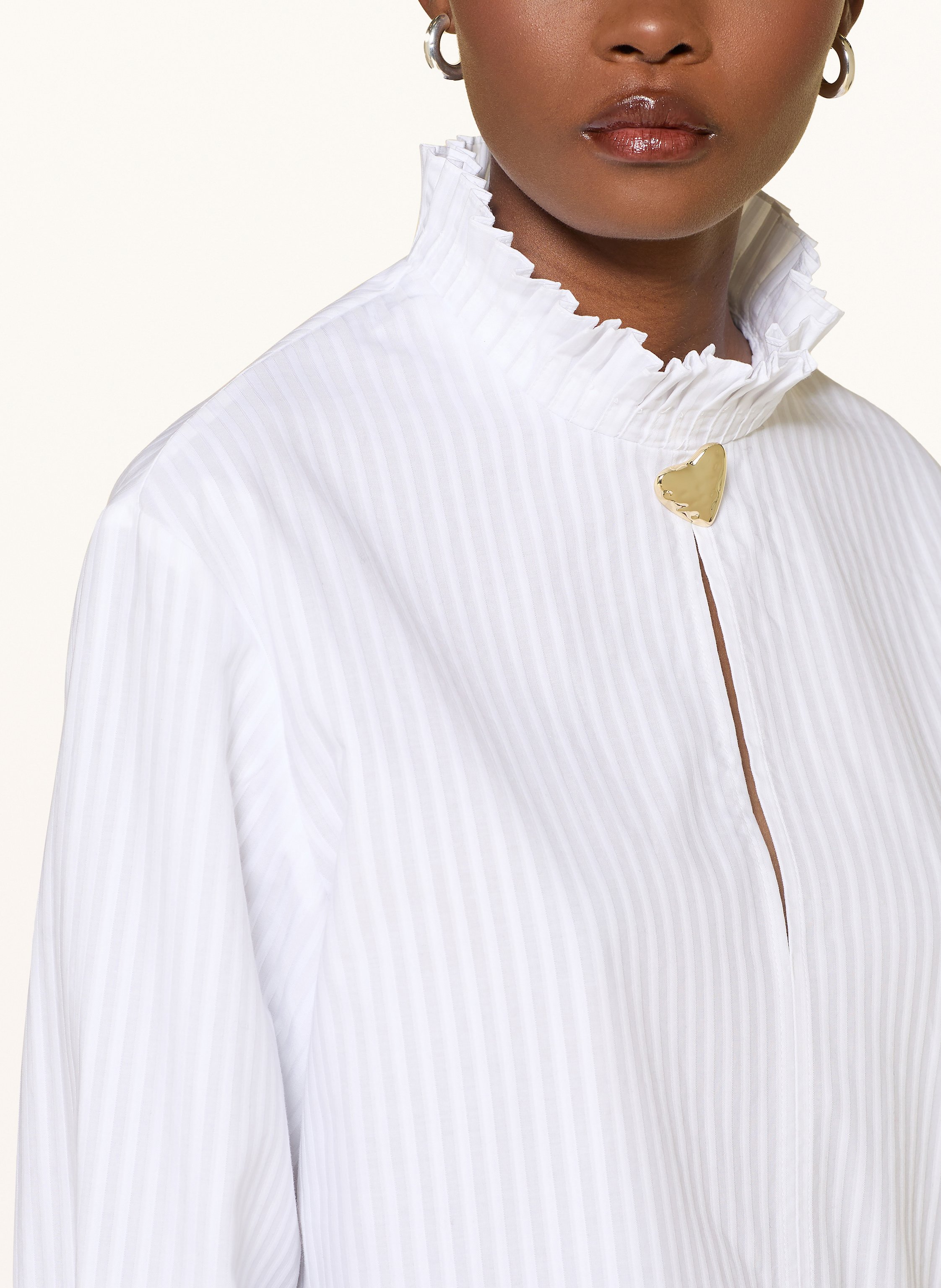 Thumbnail - Claudie Pierlot Blusenshirt Mit Rüschen weiss