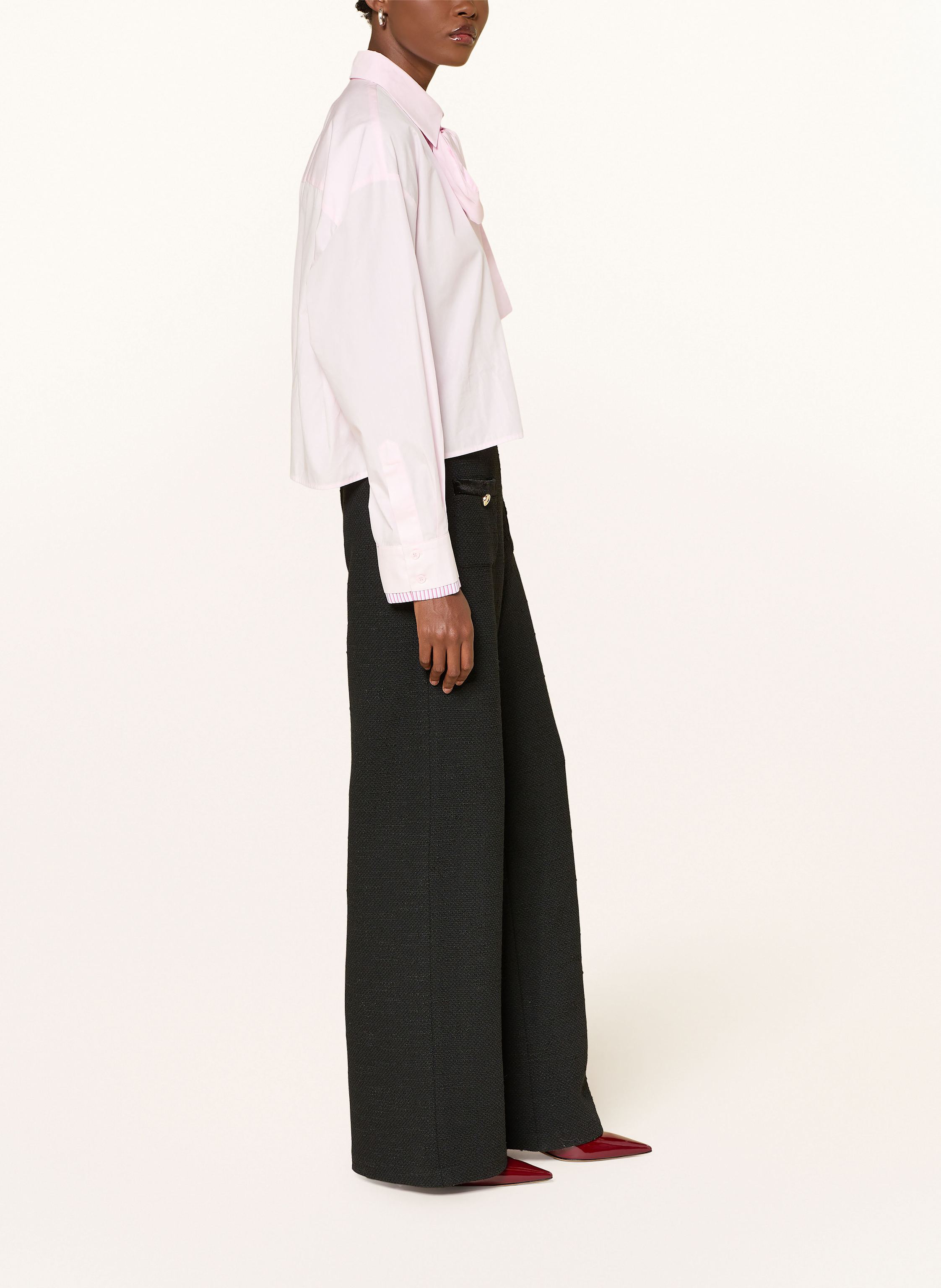 Thumbnail - Maje Marlenehose Aus Tweed schwarz