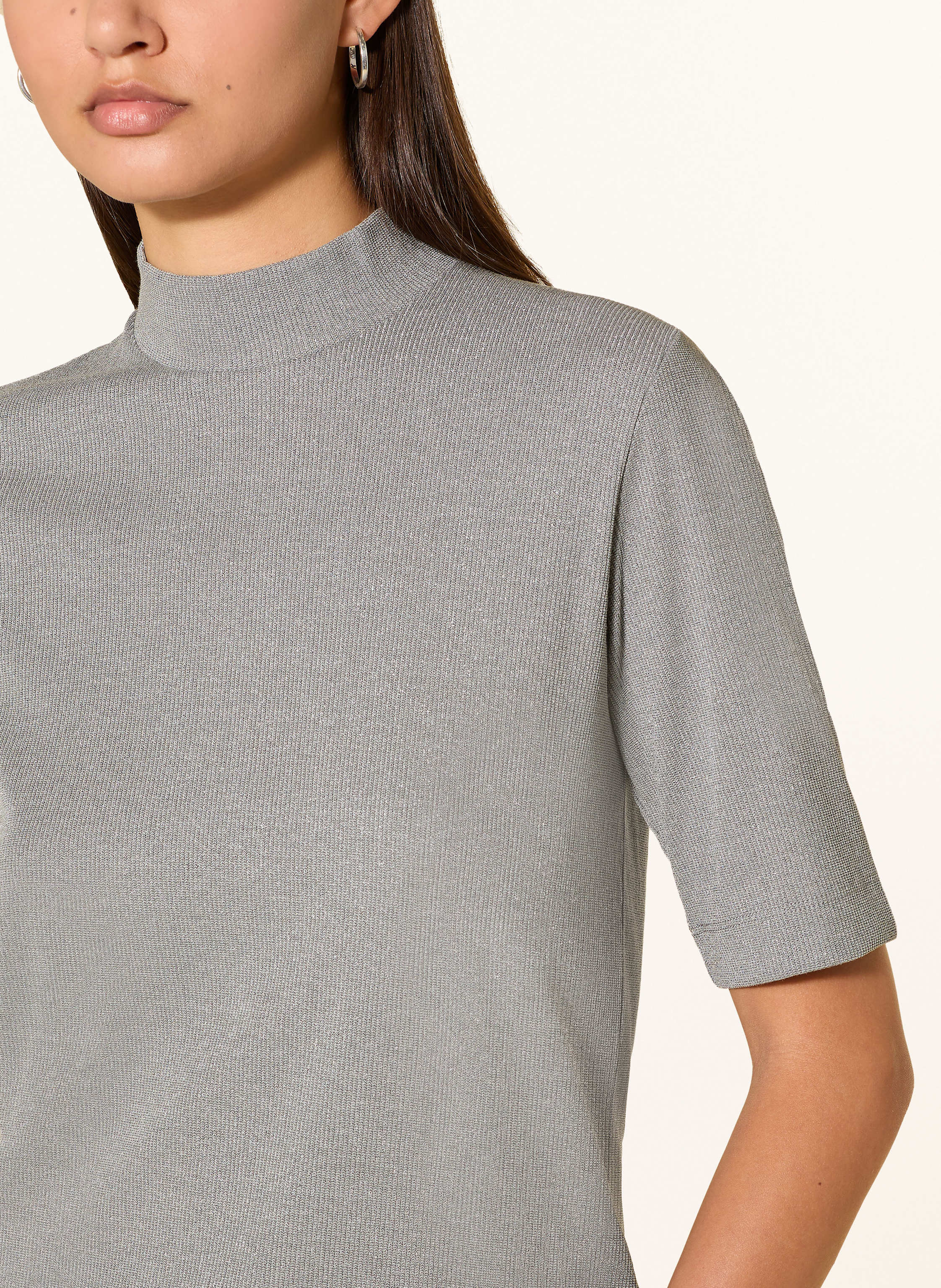 Thumbnail - Marc O'polo Strickshirt Mit Glitzergarn grau