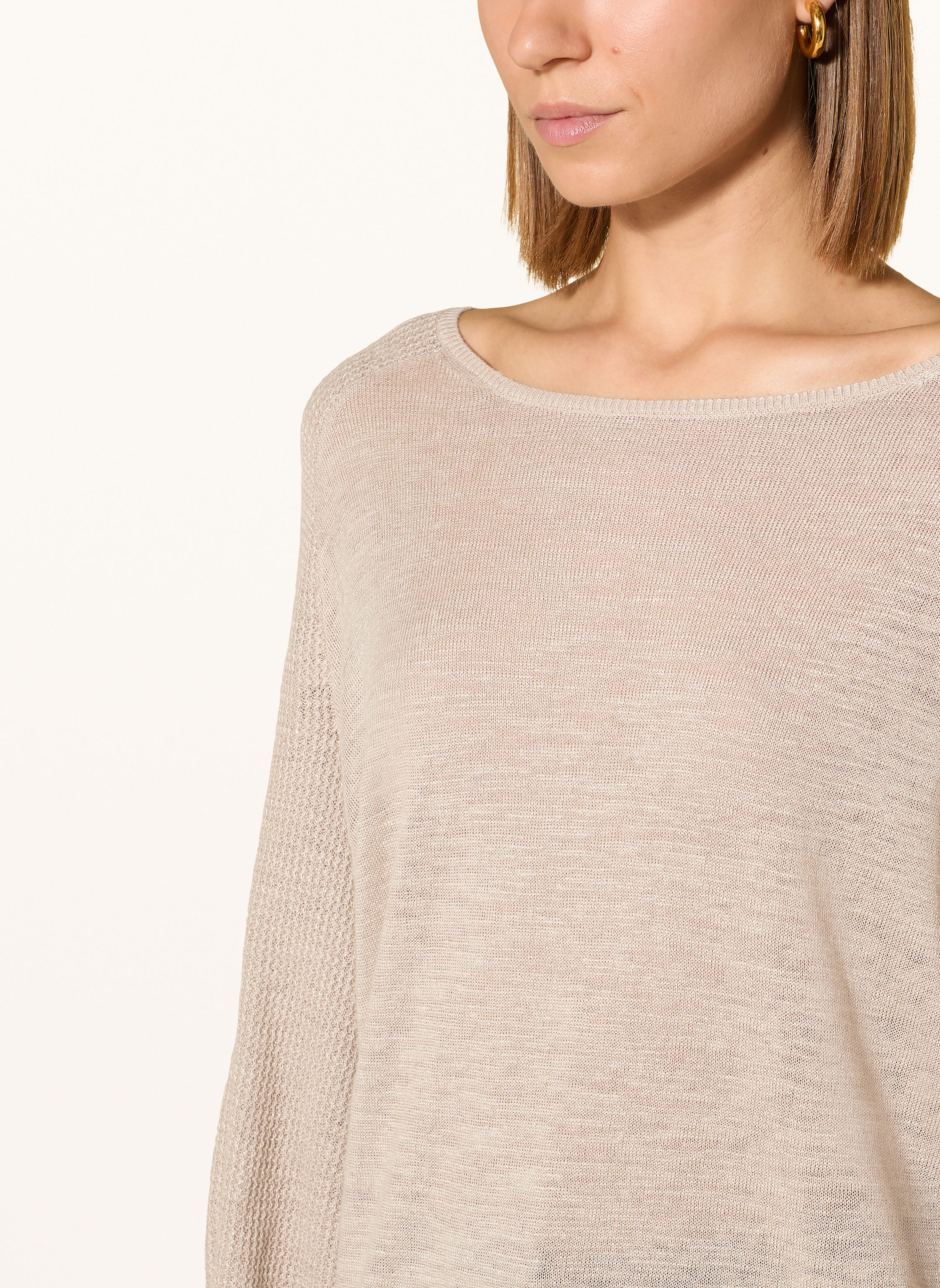 Thumbnail - Cinque Pullover Cimao Mit Leinen Und Mit 3/4-Arm beige