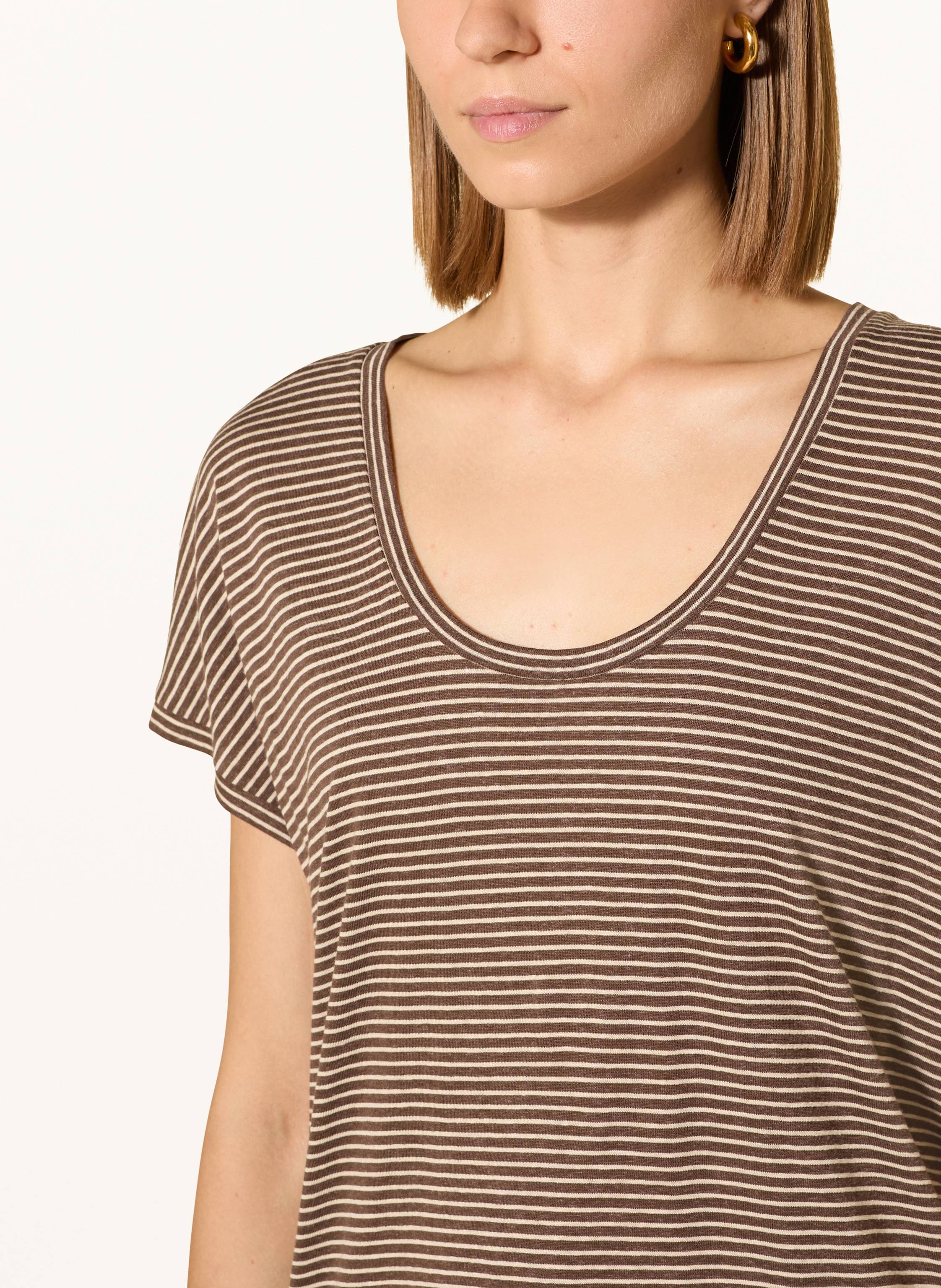 Thumbnail - Cinque T-Shirt Citaki Mit Leinen braun