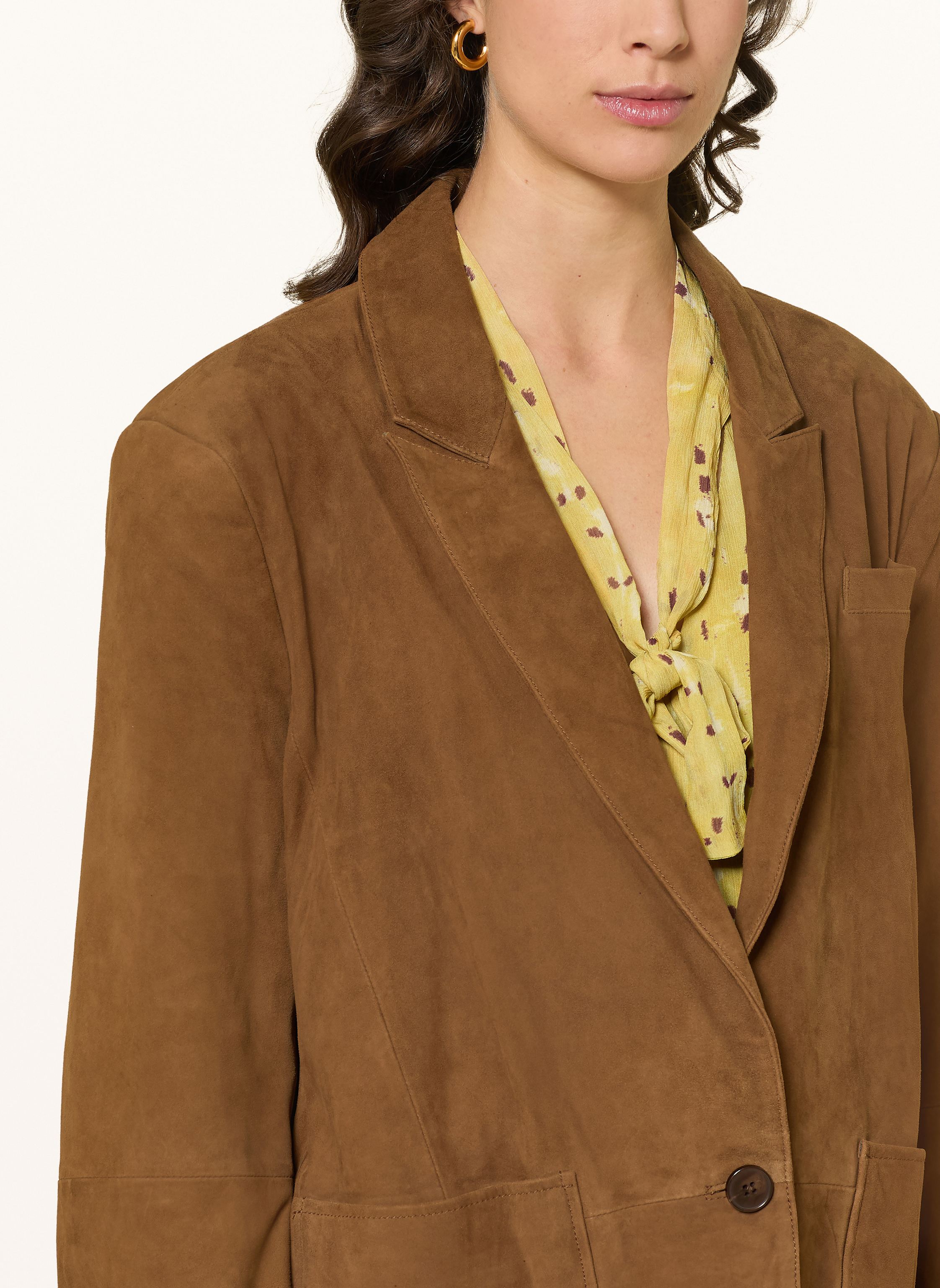 Thumbnail - Ba&Sh Lederblazer Mosty braun