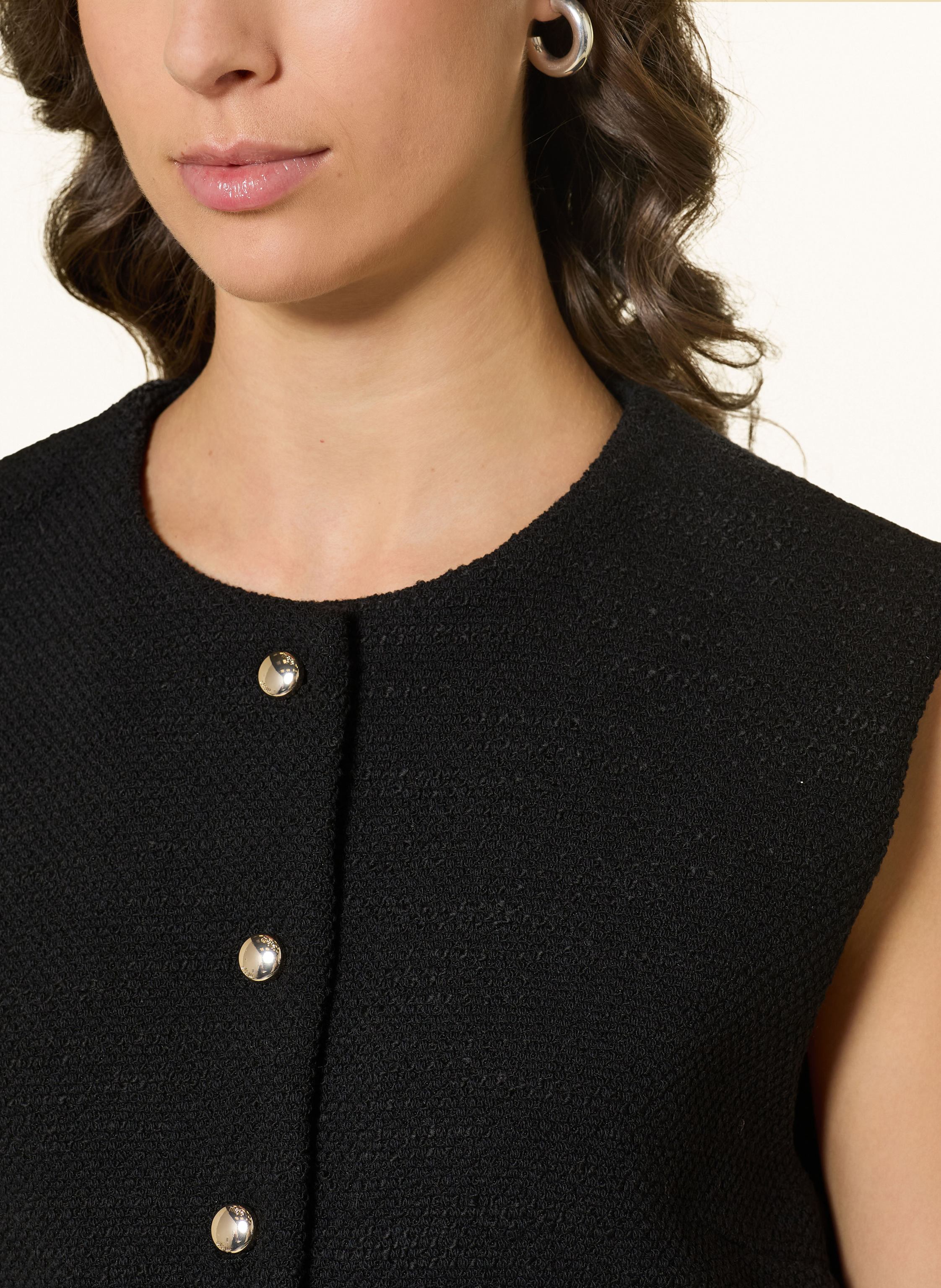 Thumbnail - Maje Tweed-Weste Mit Abnehmbaren Bubikragen schwarz