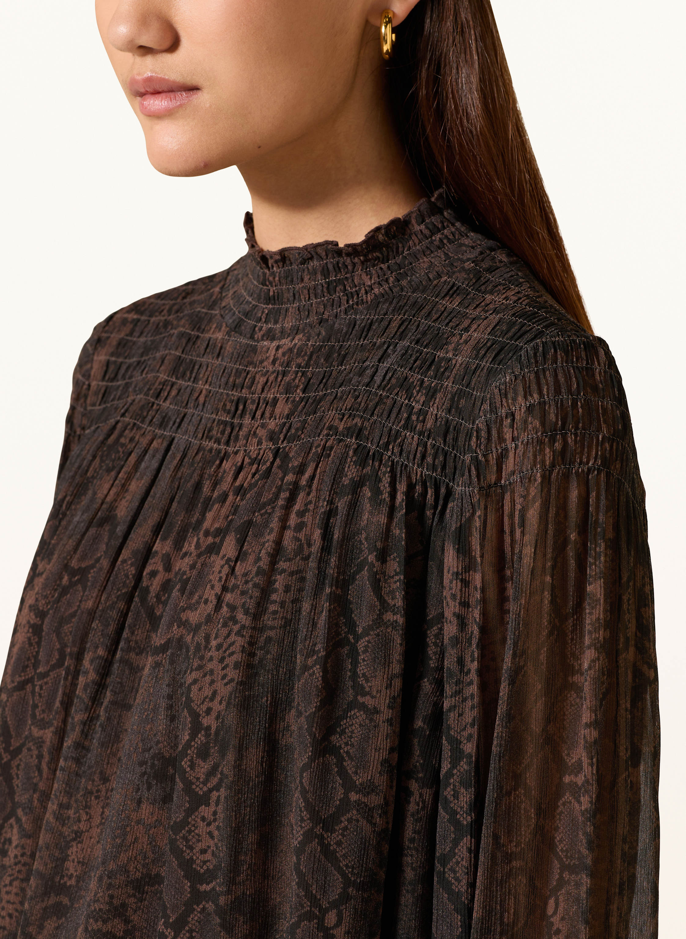 Thumbnail - Ba&Sh Blusenshirt Shamy Mit Rüschen Und Plissees braun