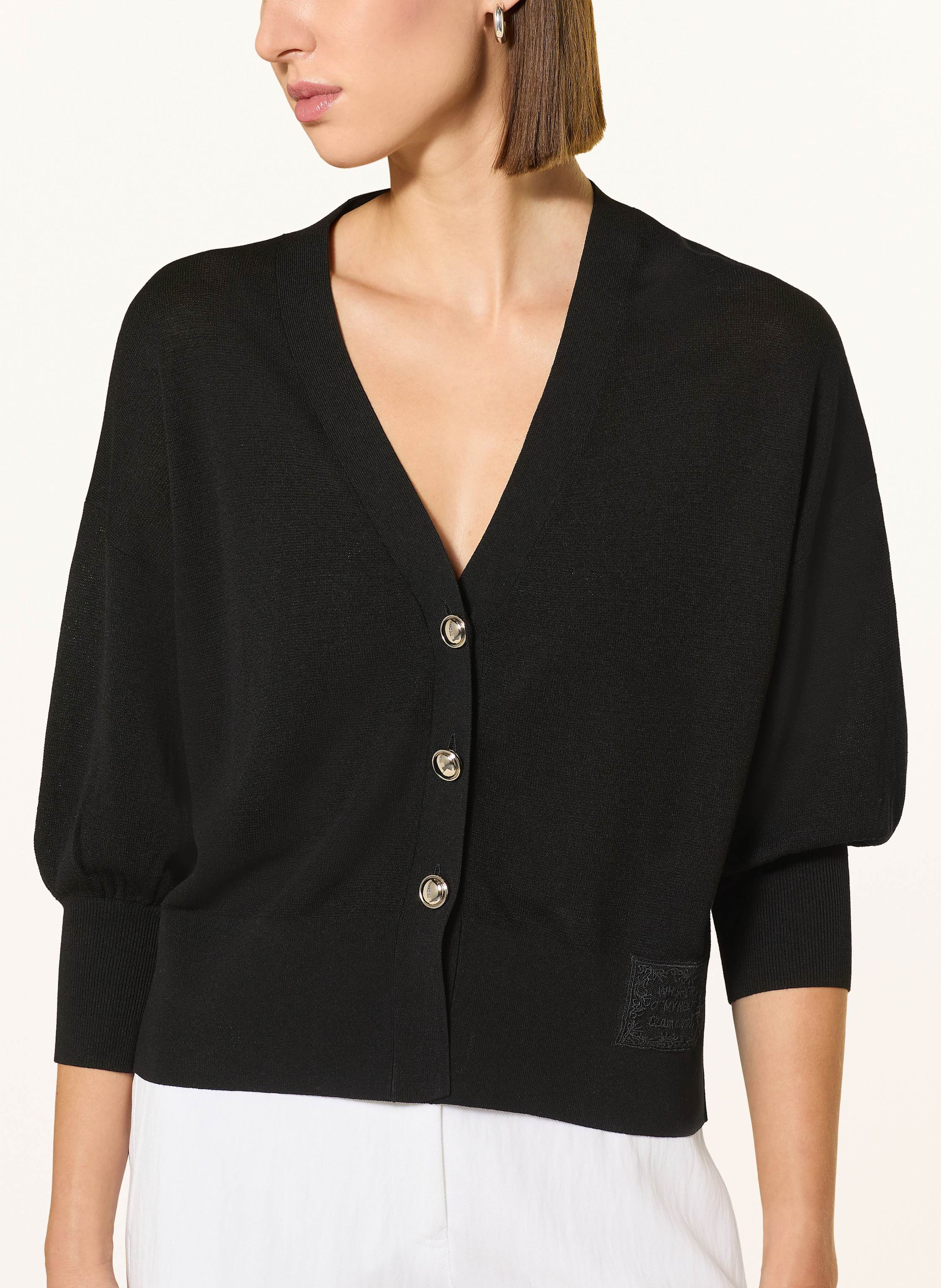 Thumbnail - Marc Aurel Strickjacke Mit 3/4-Arm schwarz