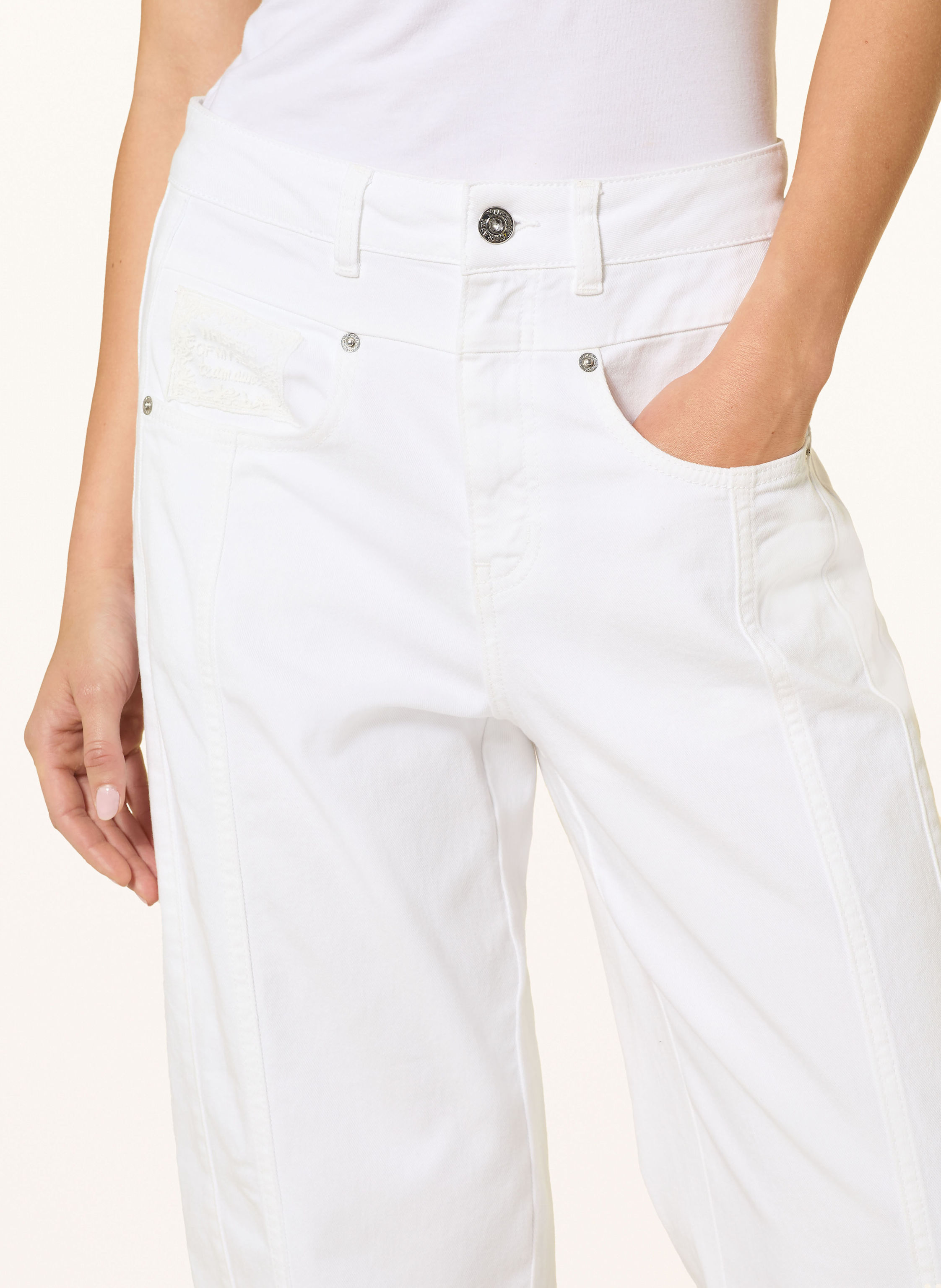 Thumbnail - Marc Aurel Mom Jeans weiss