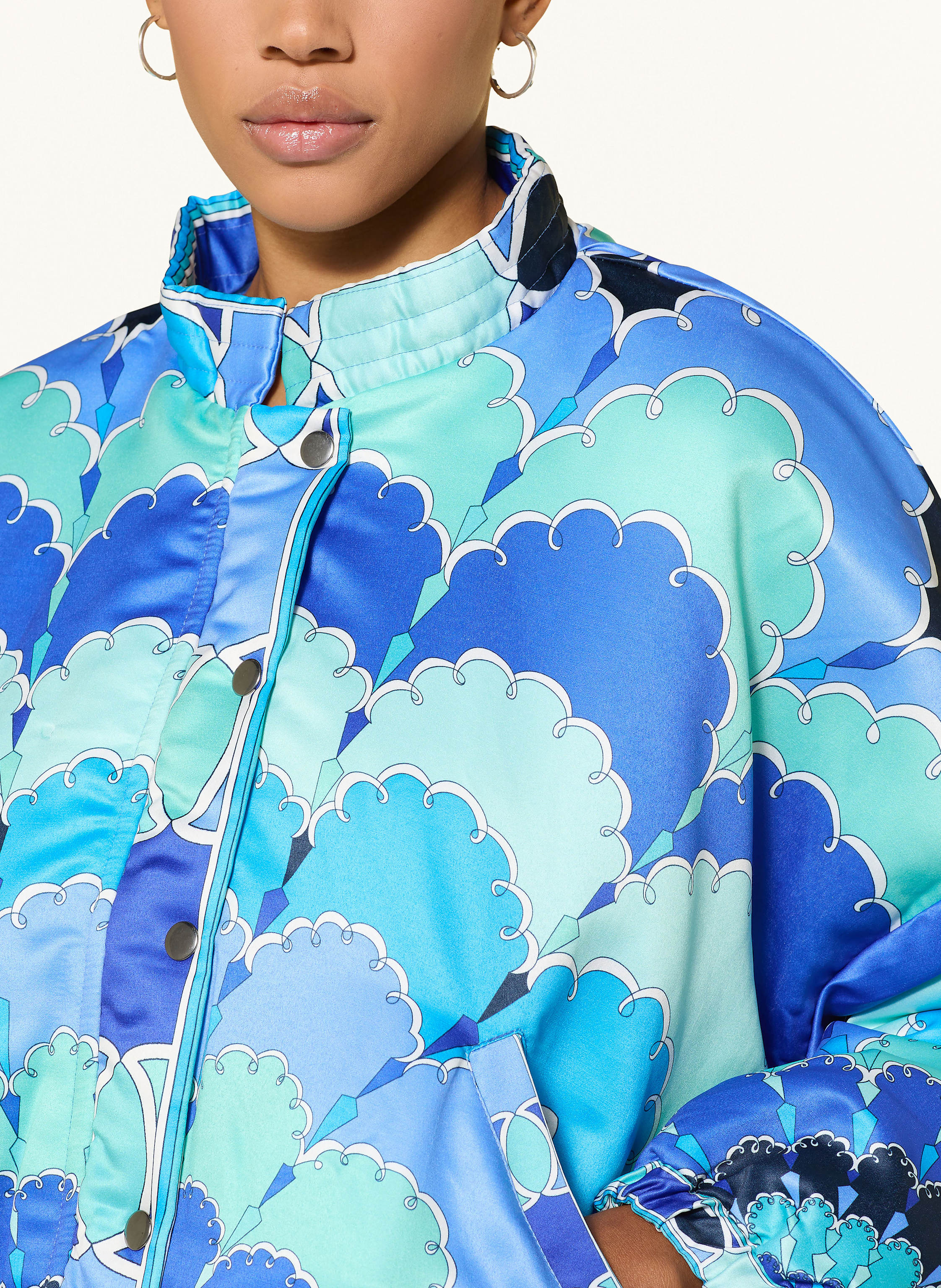 Thumbnail - Lollys Laundry Satinblouson blau