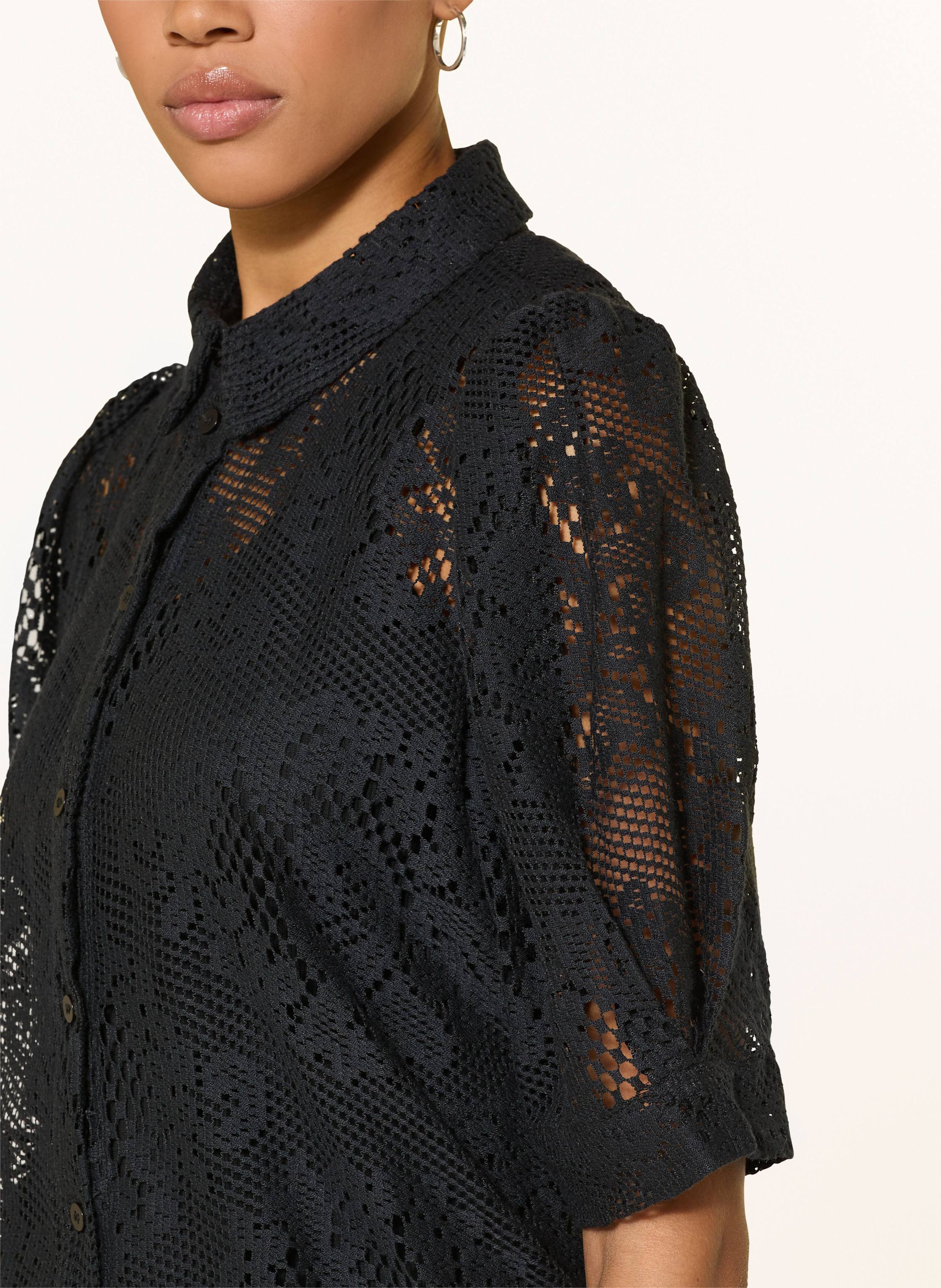 Thumbnail - Lollys Laundry Spitzenbluse Bonoll Mit 3/4-Arm blau