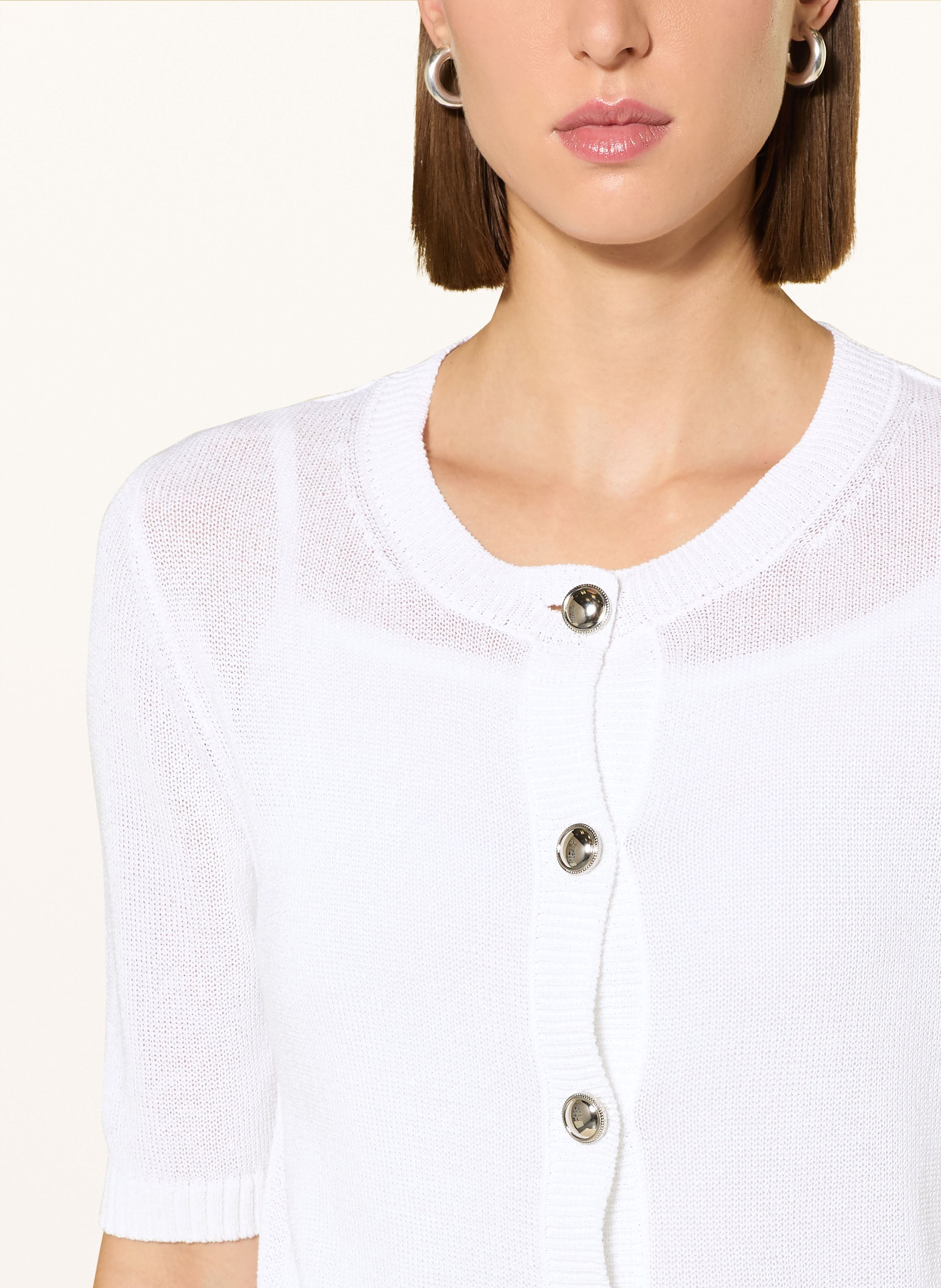 Thumbnail - Marc Aurel Strickjacke Mit 3/4-Arm weiss