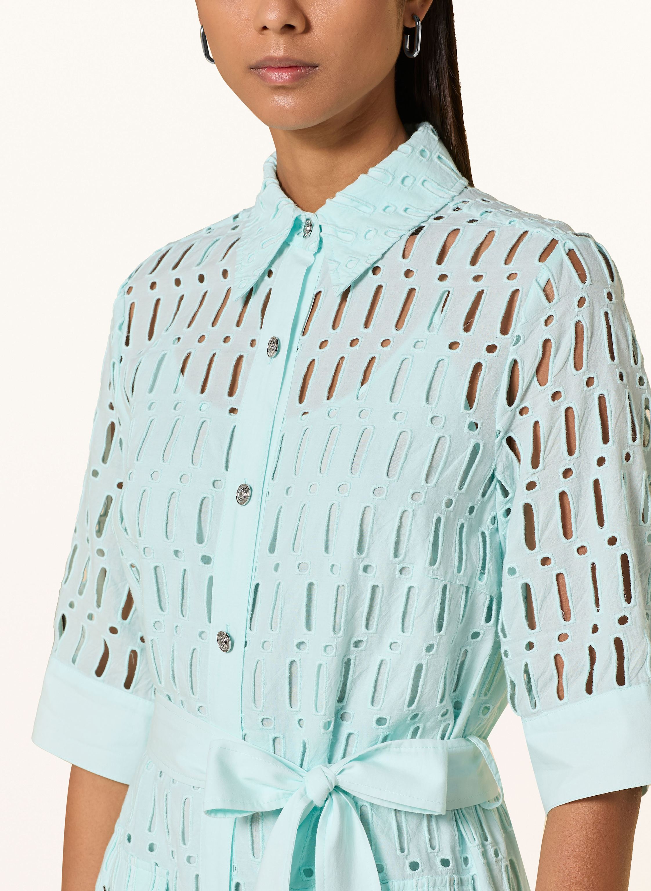 Thumbnail - Marc Aurel Hemdblusenkleid Aus Lochspitze blau