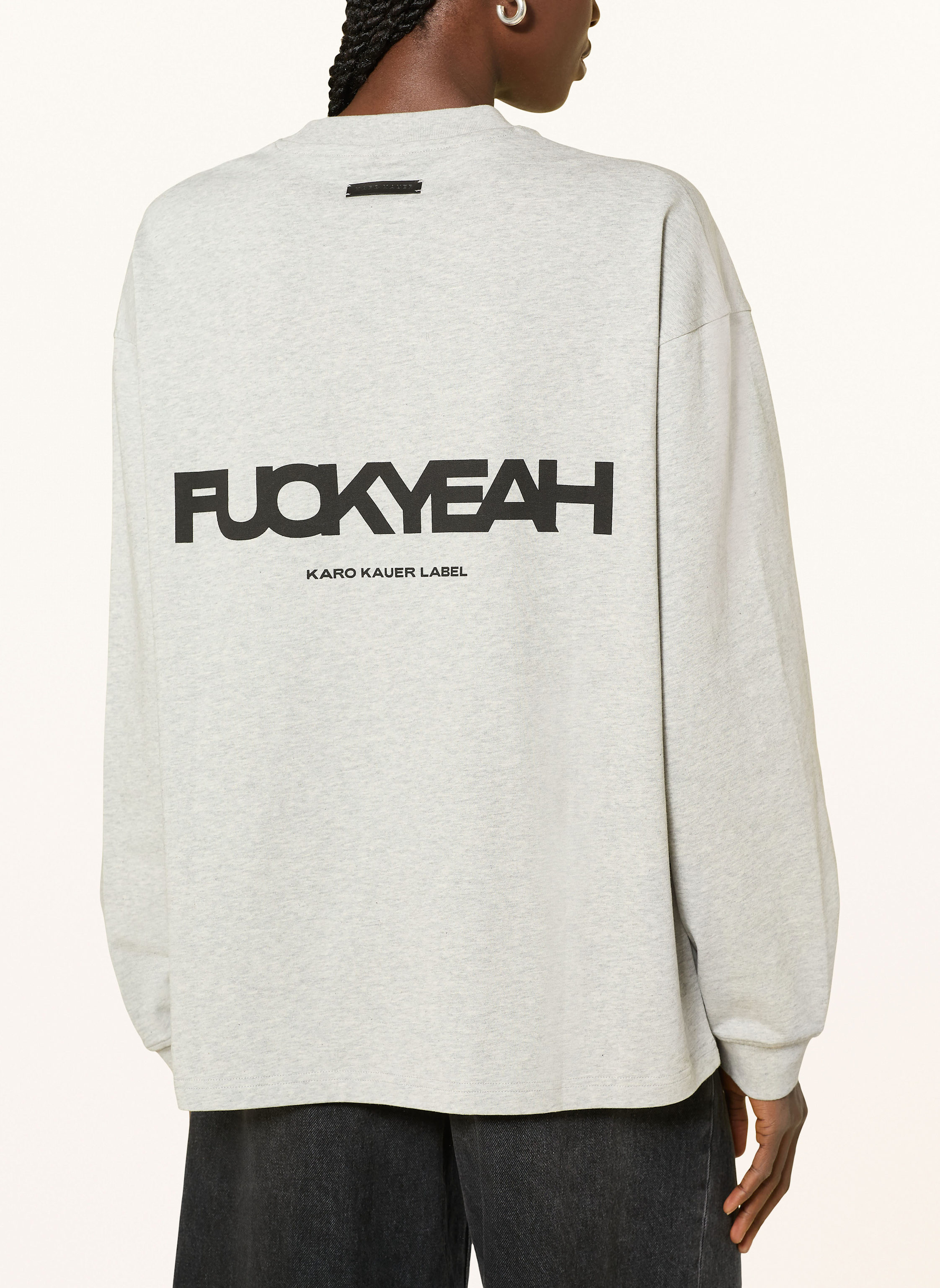 Thumbnail - Karo Kauer Oversized-Longsleeve grau