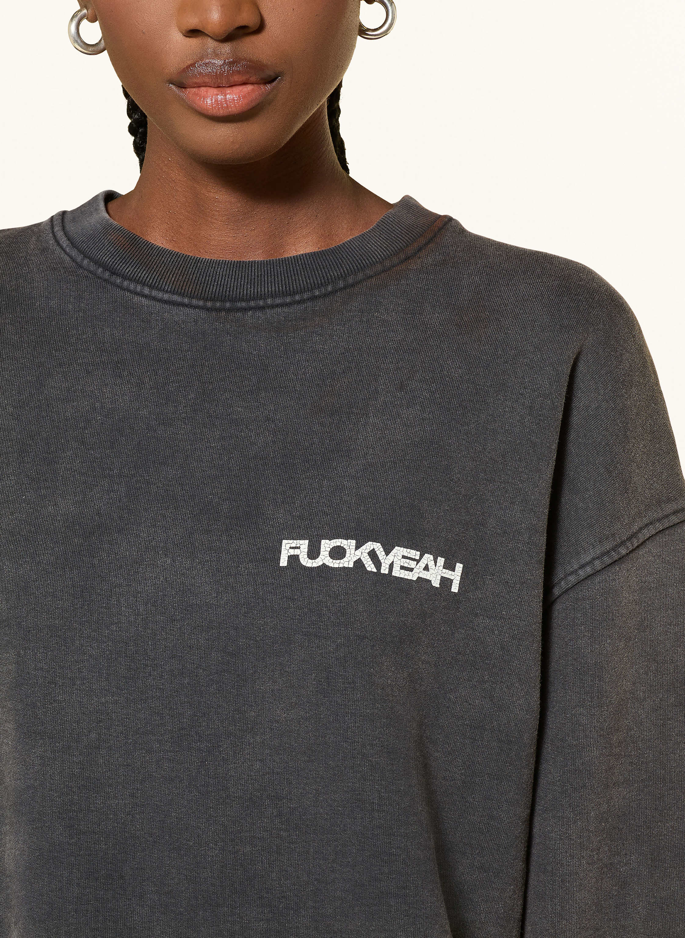 Thumbnail - Karo Kauer Oversized-Sweatshirt schwarz