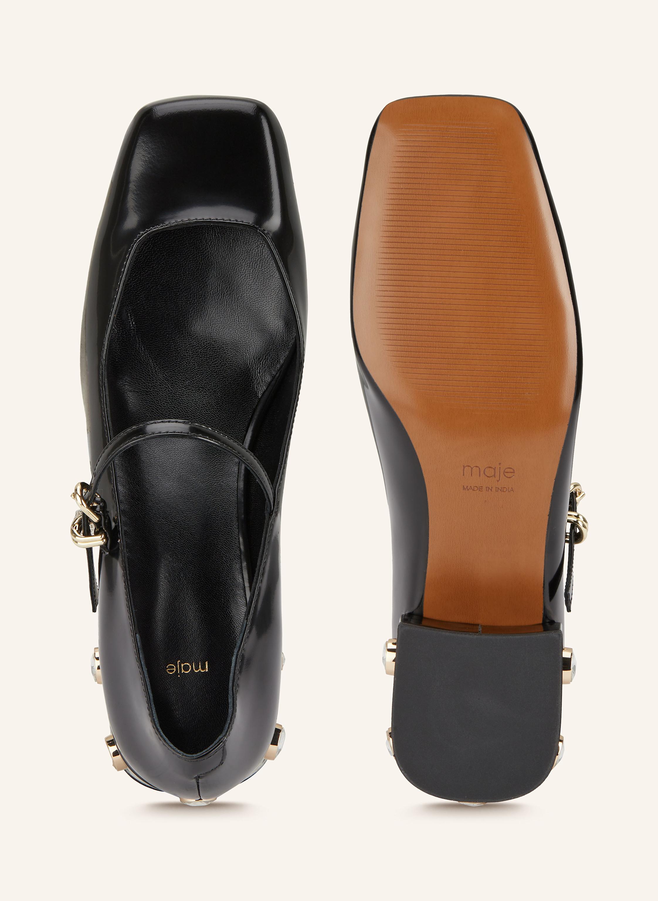 Thumbnail - Maje Mary-Jane-Pumps Mit Schmucksteinen schwarz