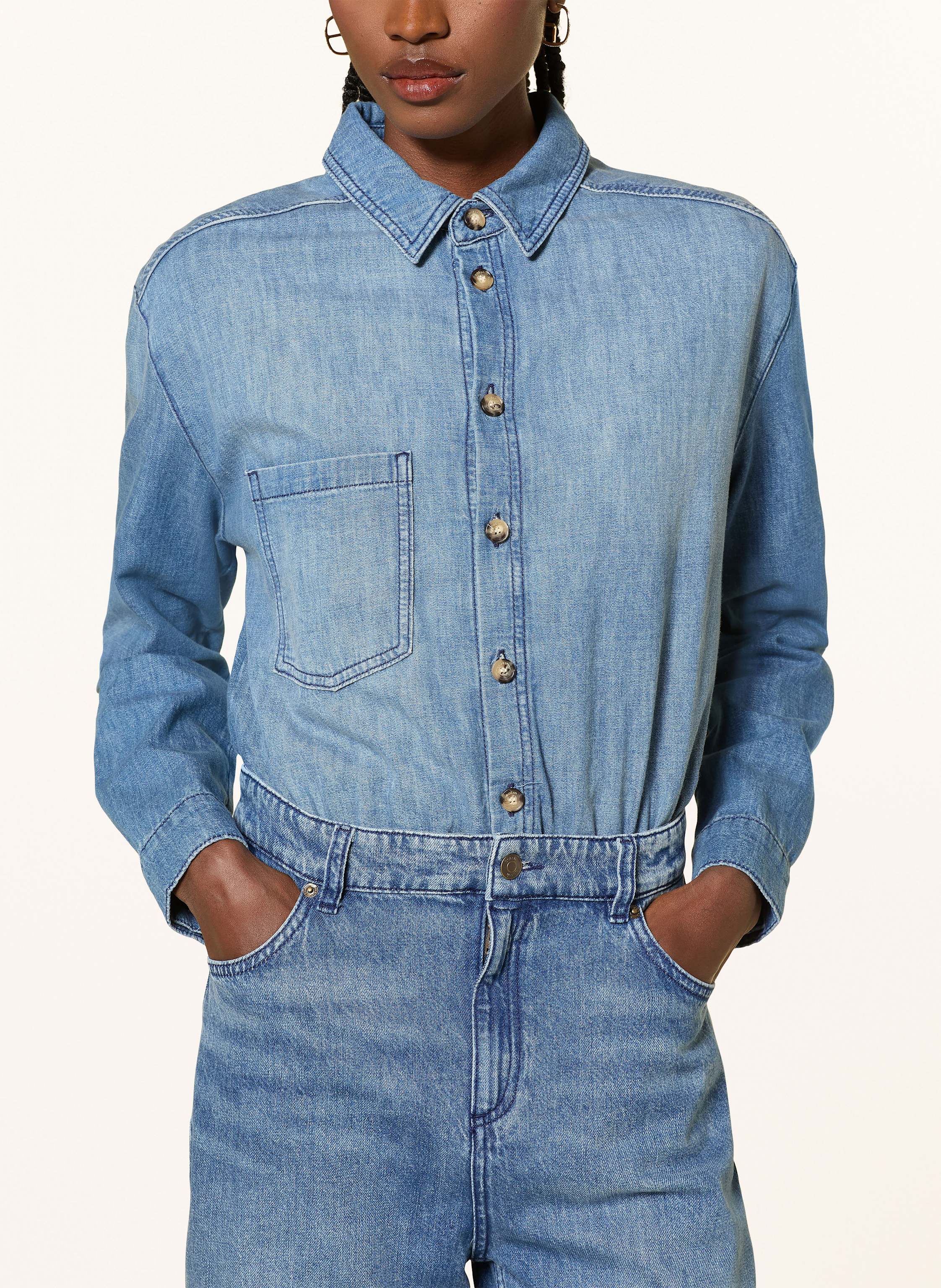 Thumbnail - Ba&Sh Jeans-Jumpsuit Bloom blau
