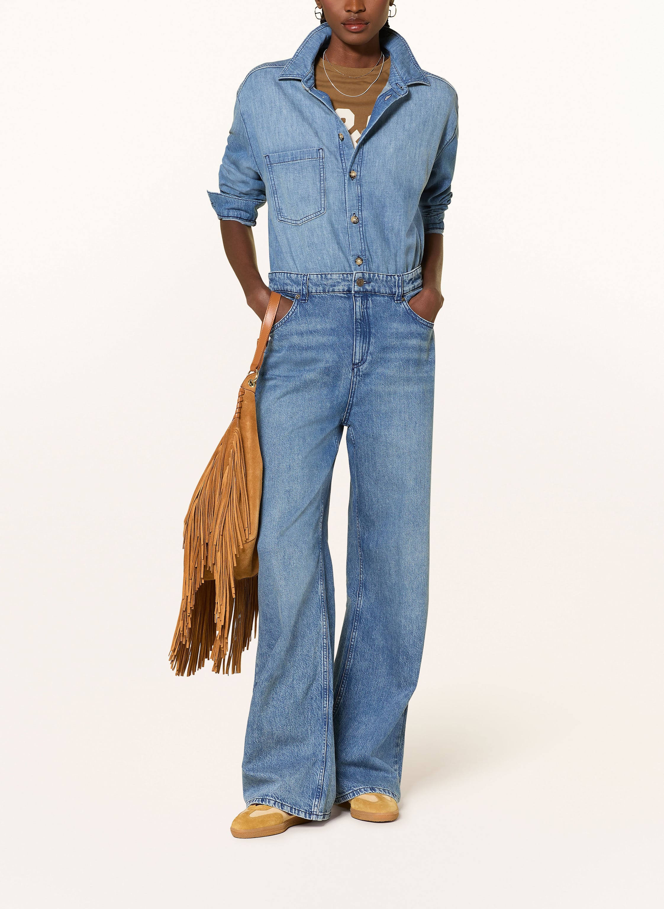 Thumbnail - Ba&Sh Jeans-Jumpsuit Bloom blau