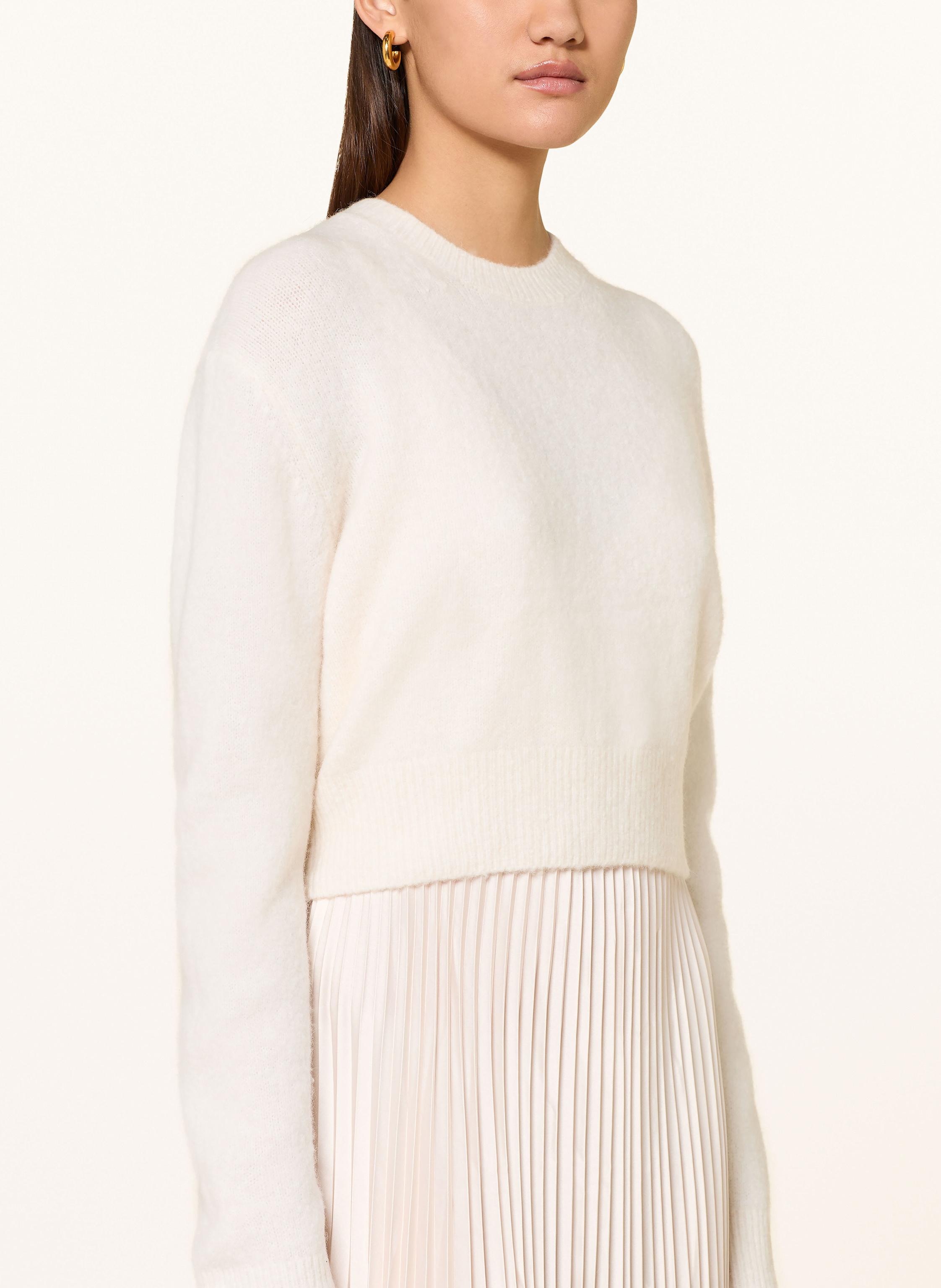 Thumbnail - Allsaints Set: Plisseekleid Und Pullover Curtis Ophis weiss