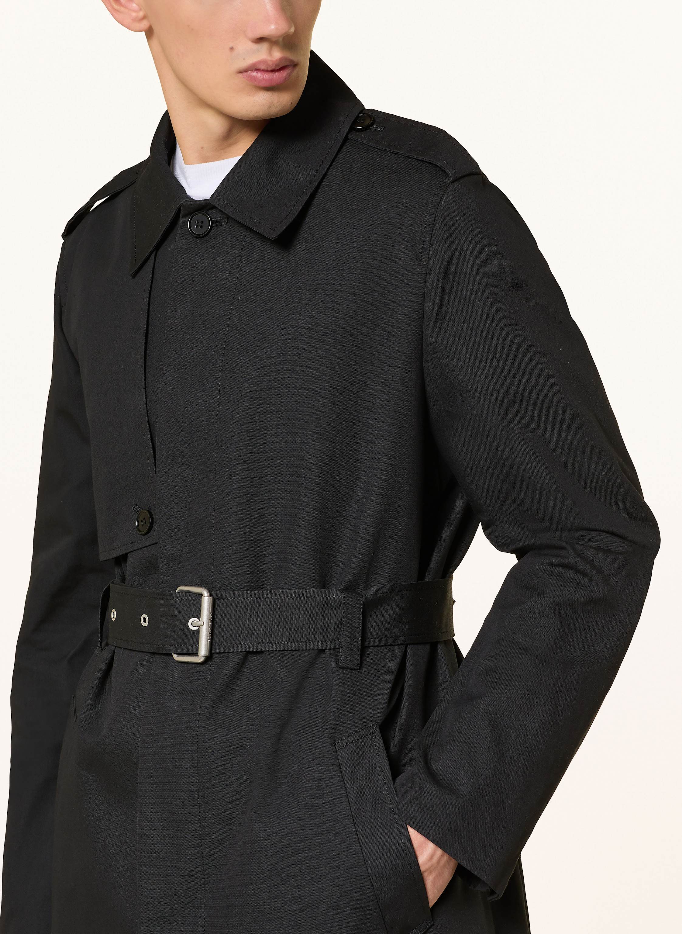 Thumbnail - Allsaints Trenchcoat Bastille schwarz