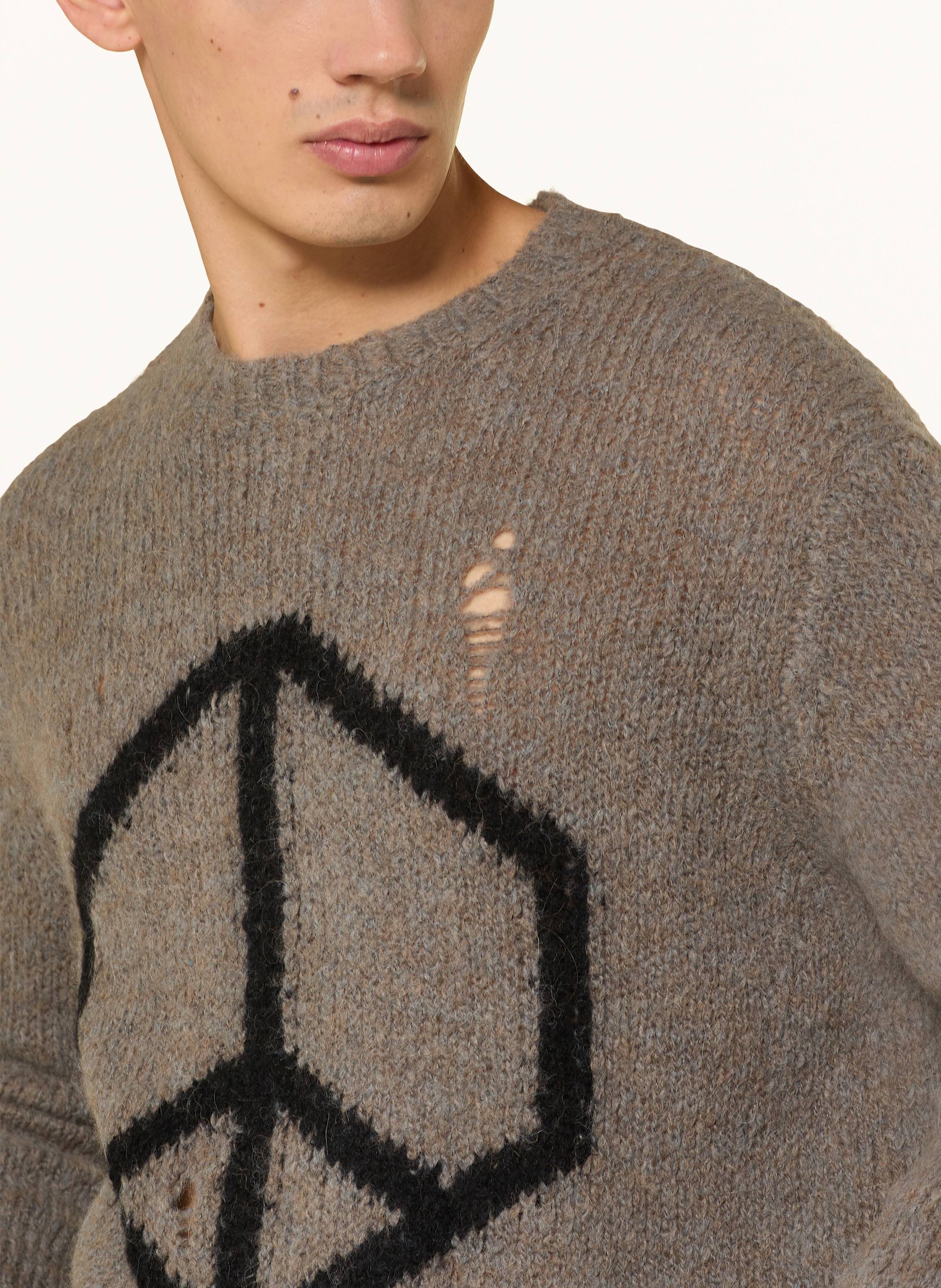 Thumbnail - Allsaints Pullover Message Mit Alpaka grau