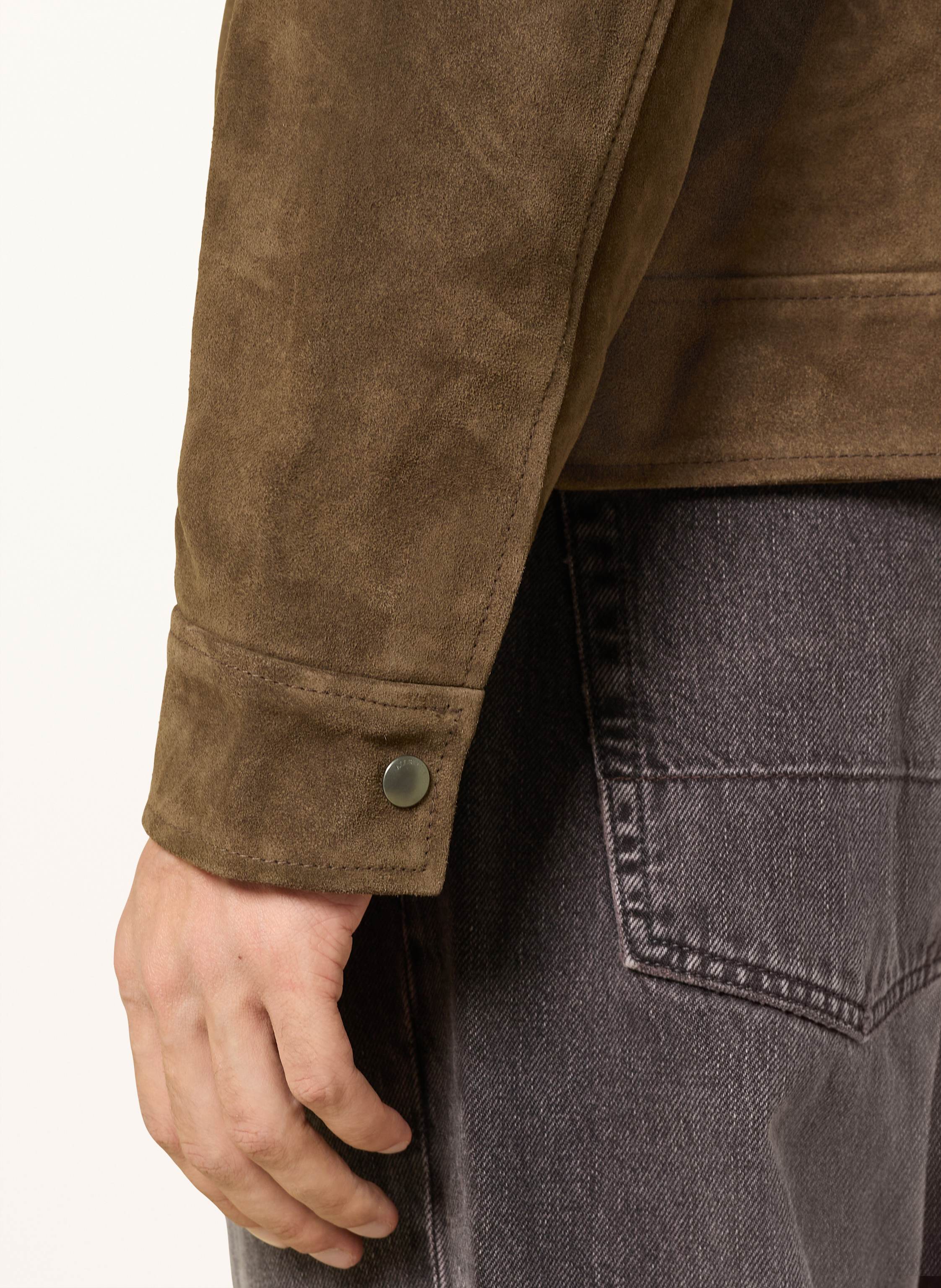 Thumbnail - Allsaints Lederjacke Rhone braun