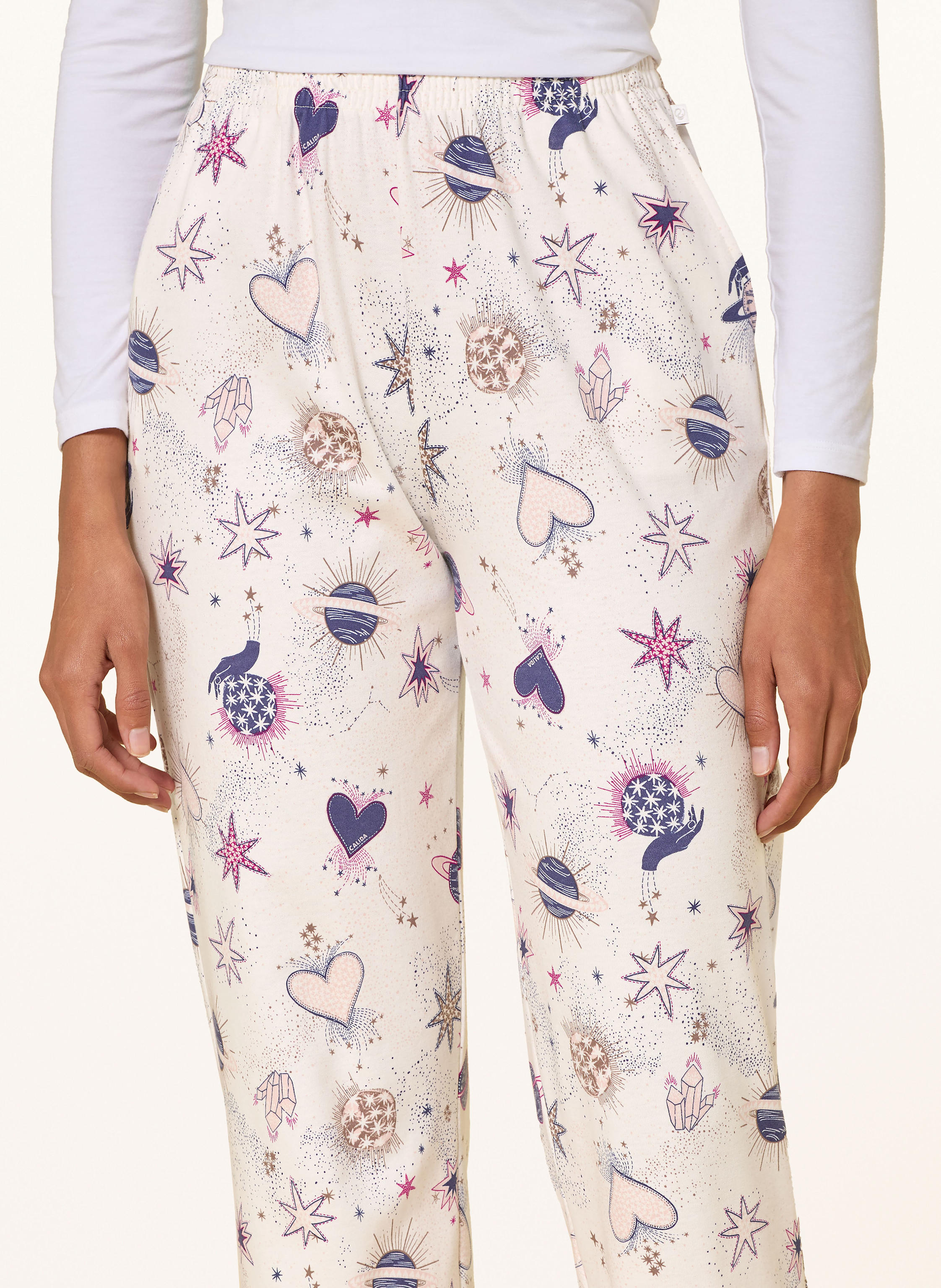 Thumbnail - Calida Schlafhose Favourites Universe weiss