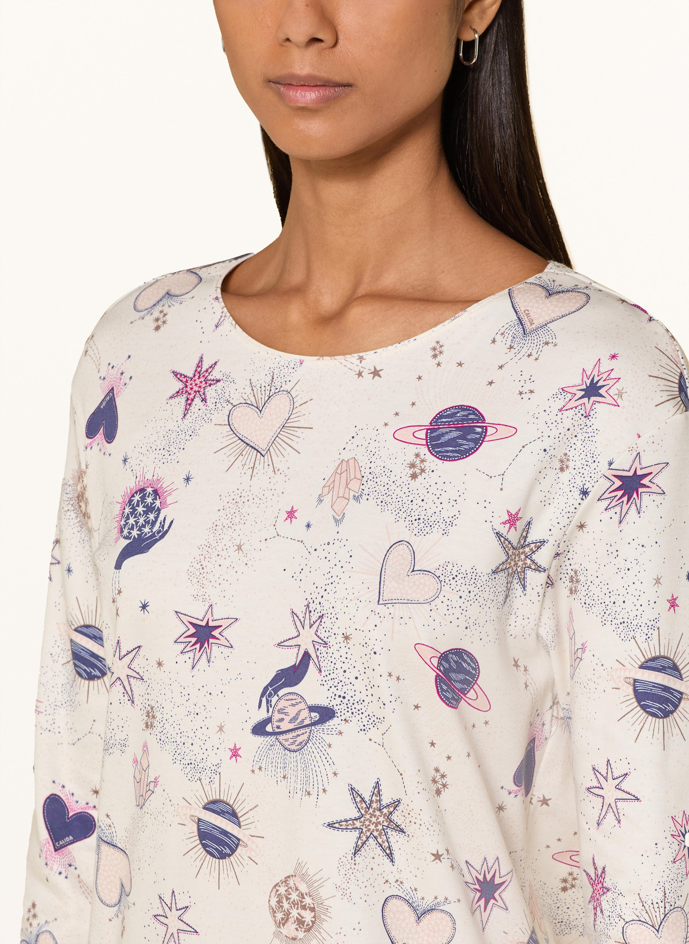 Thumbnail - Calida Nachthemd Favourites Universe weiss