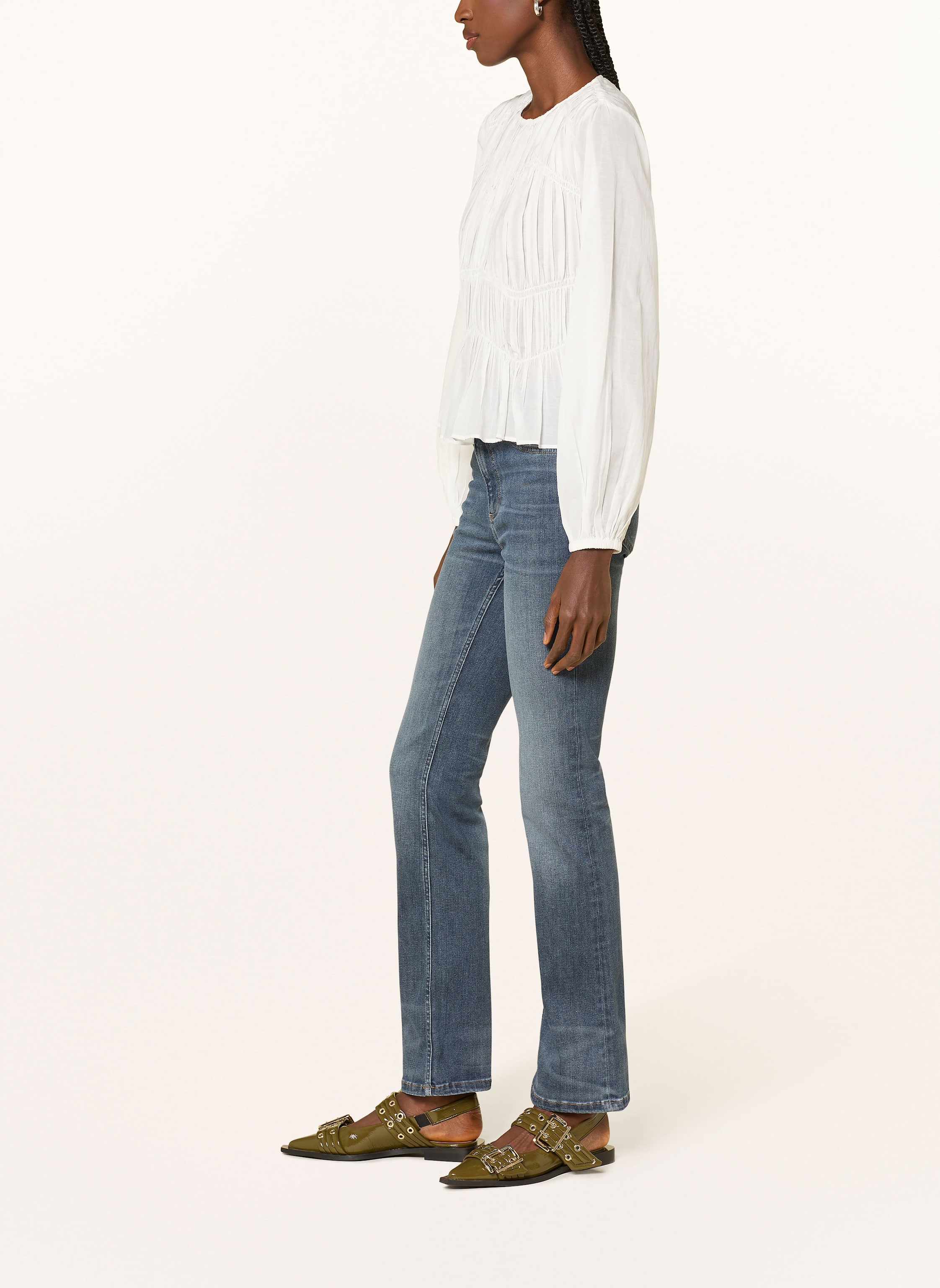 Thumbnail - Allsaints Bootcut Jeans Haldan blau