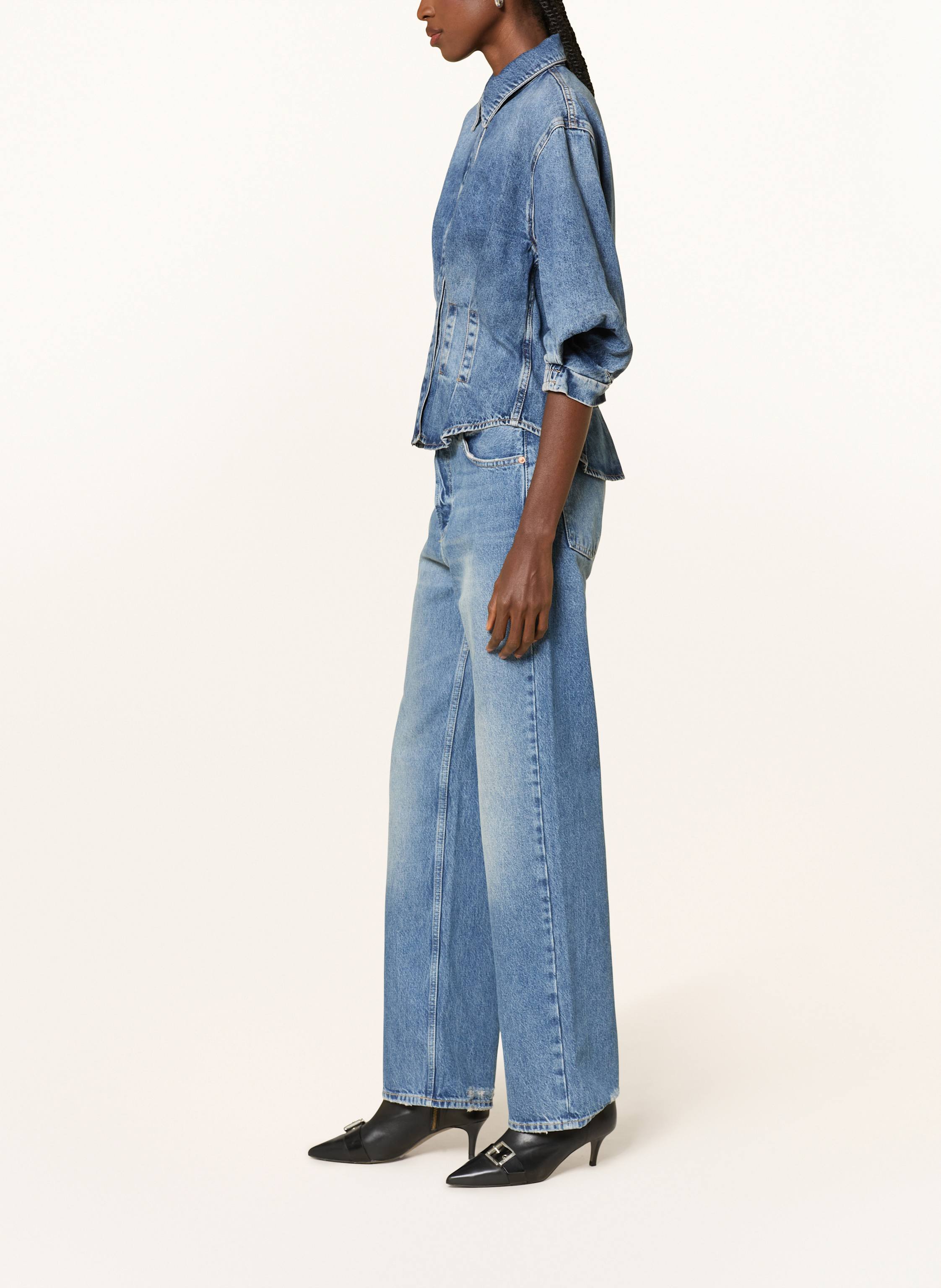 Thumbnail - Allsaints Straight Jeans Brooklyn blau