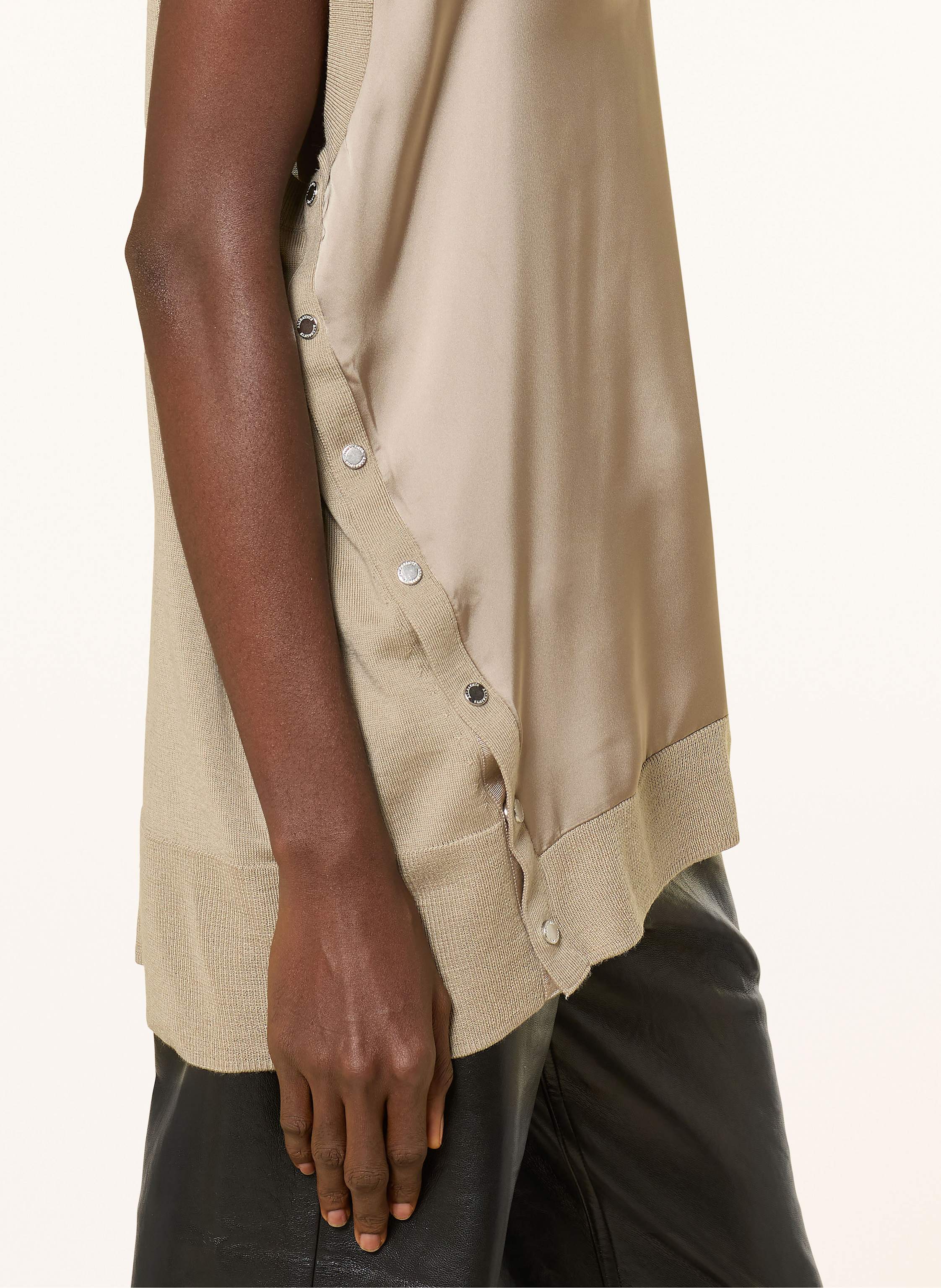 Thumbnail - Allsaints Blusentop Bern Im Materialmix grau