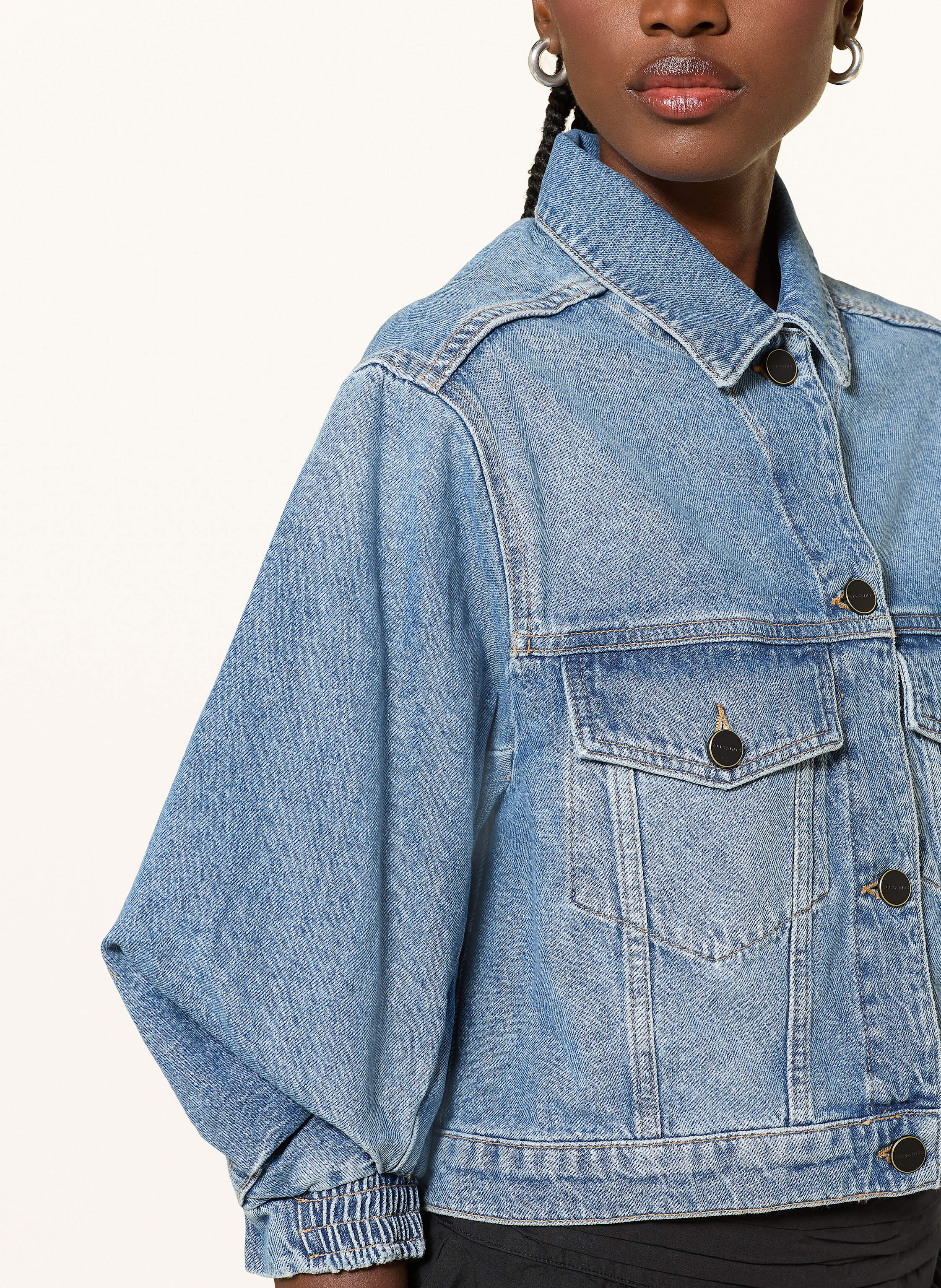 Thumbnail - Allsaints Jeansjacke Luca Mit 3/4-Arm blau