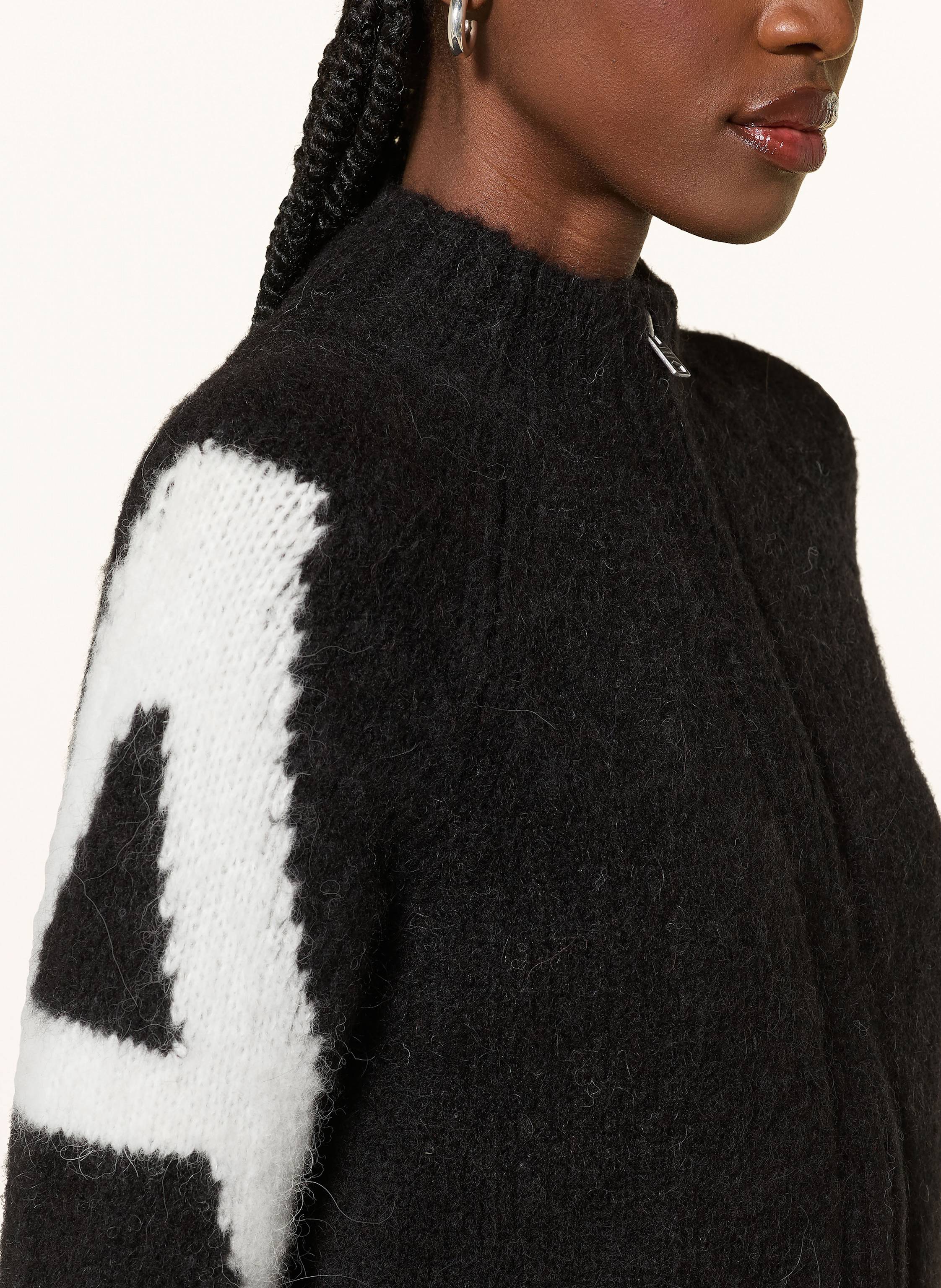 Thumbnail - Allsaints Strickjacke Sylvie Mit Alpaka schwarz