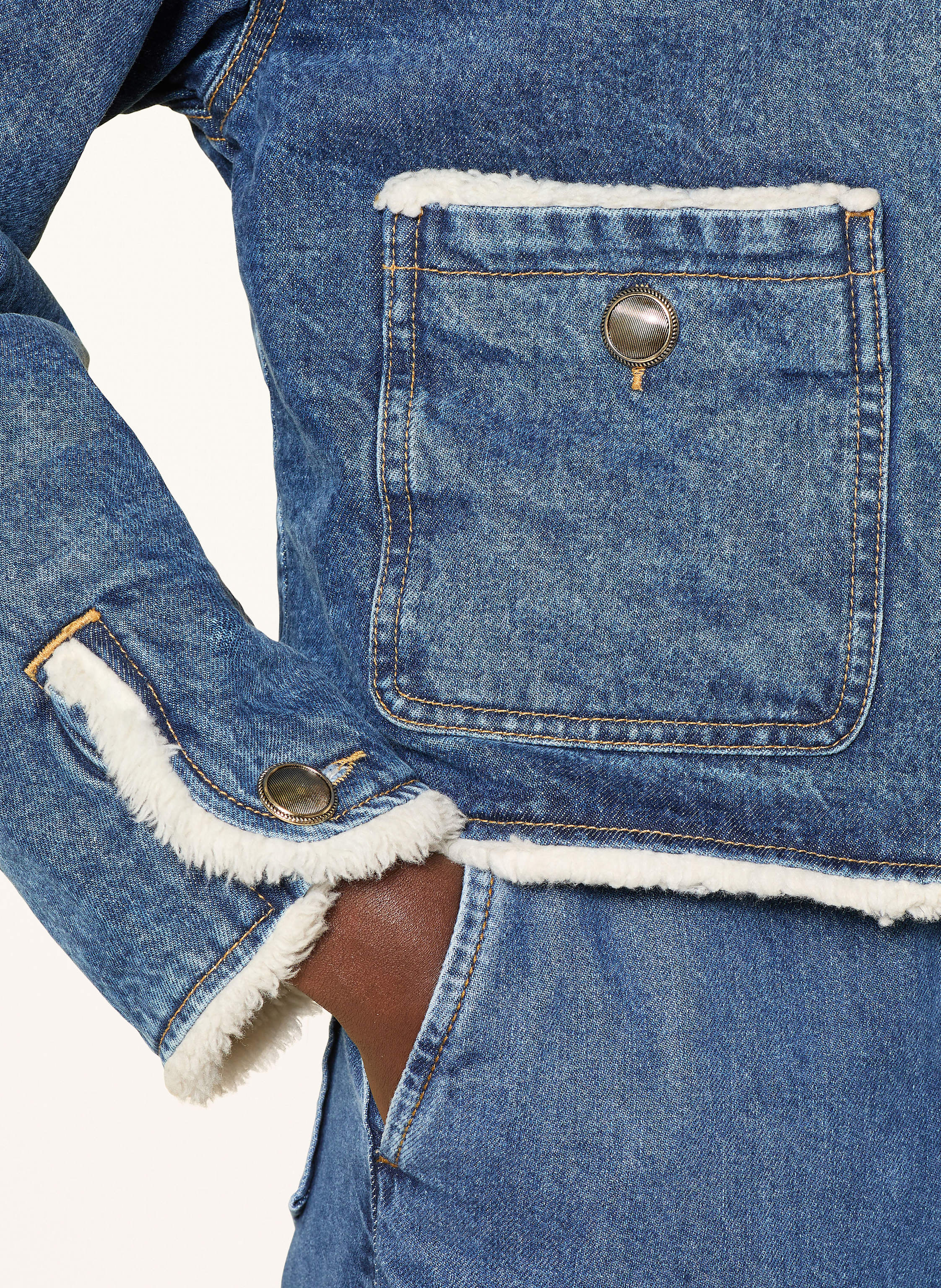 Thumbnail - Sandro Jacke In Jeansoptik blau