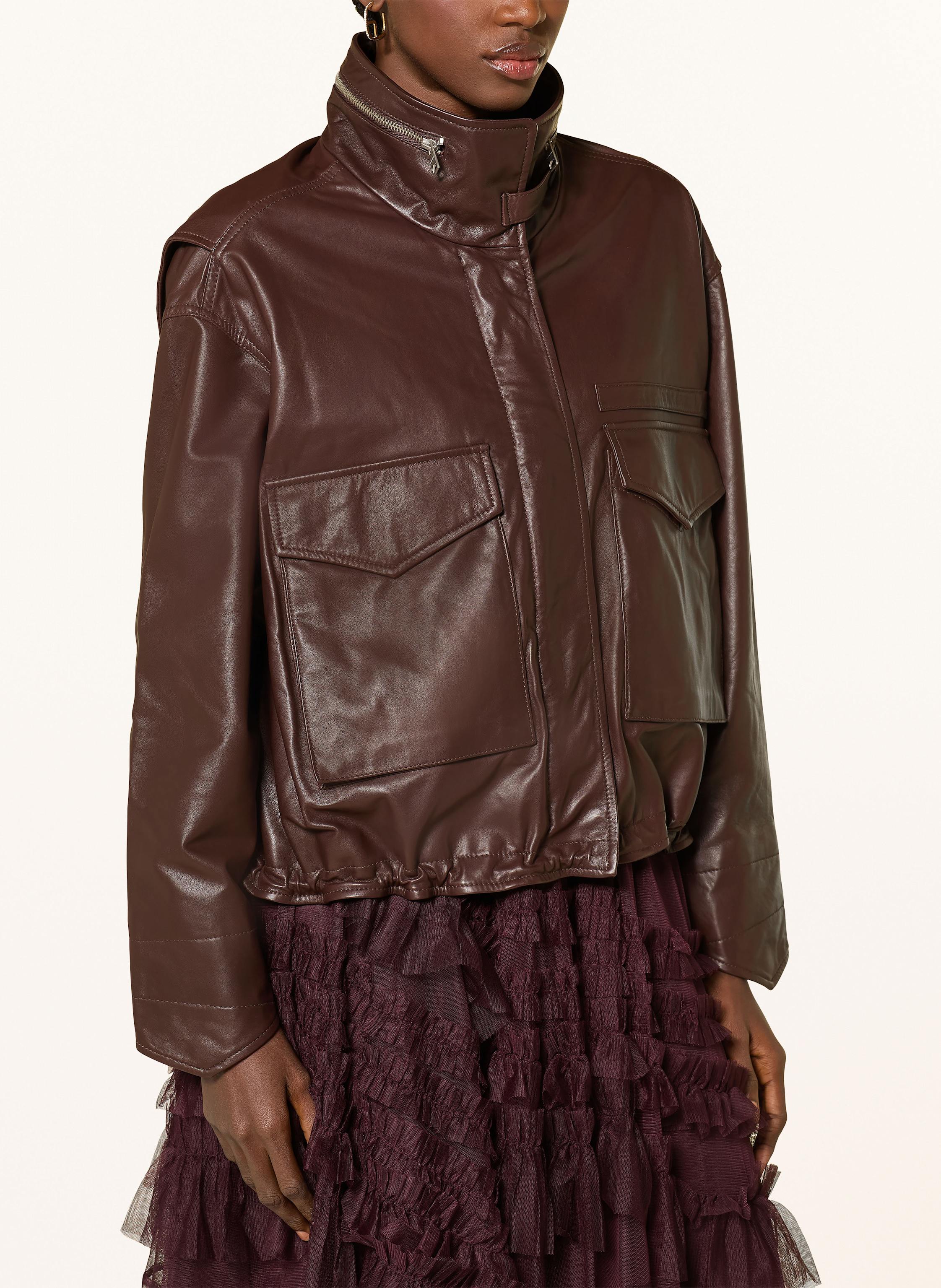 Thumbnail - Allsaints Lederjacke Clay rot