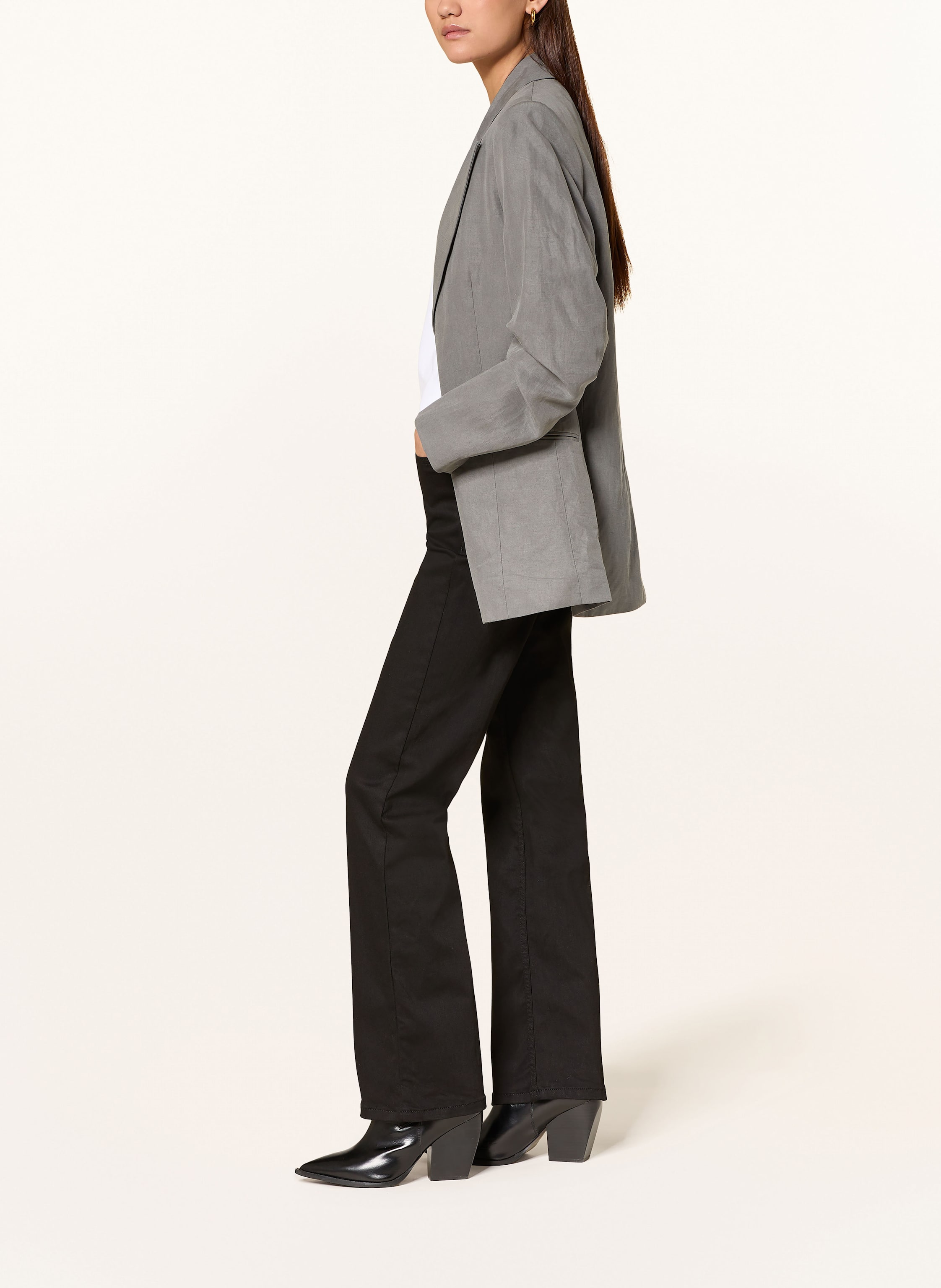 Thumbnail - Allsaints Bootcut Jeans Haldan schwarz