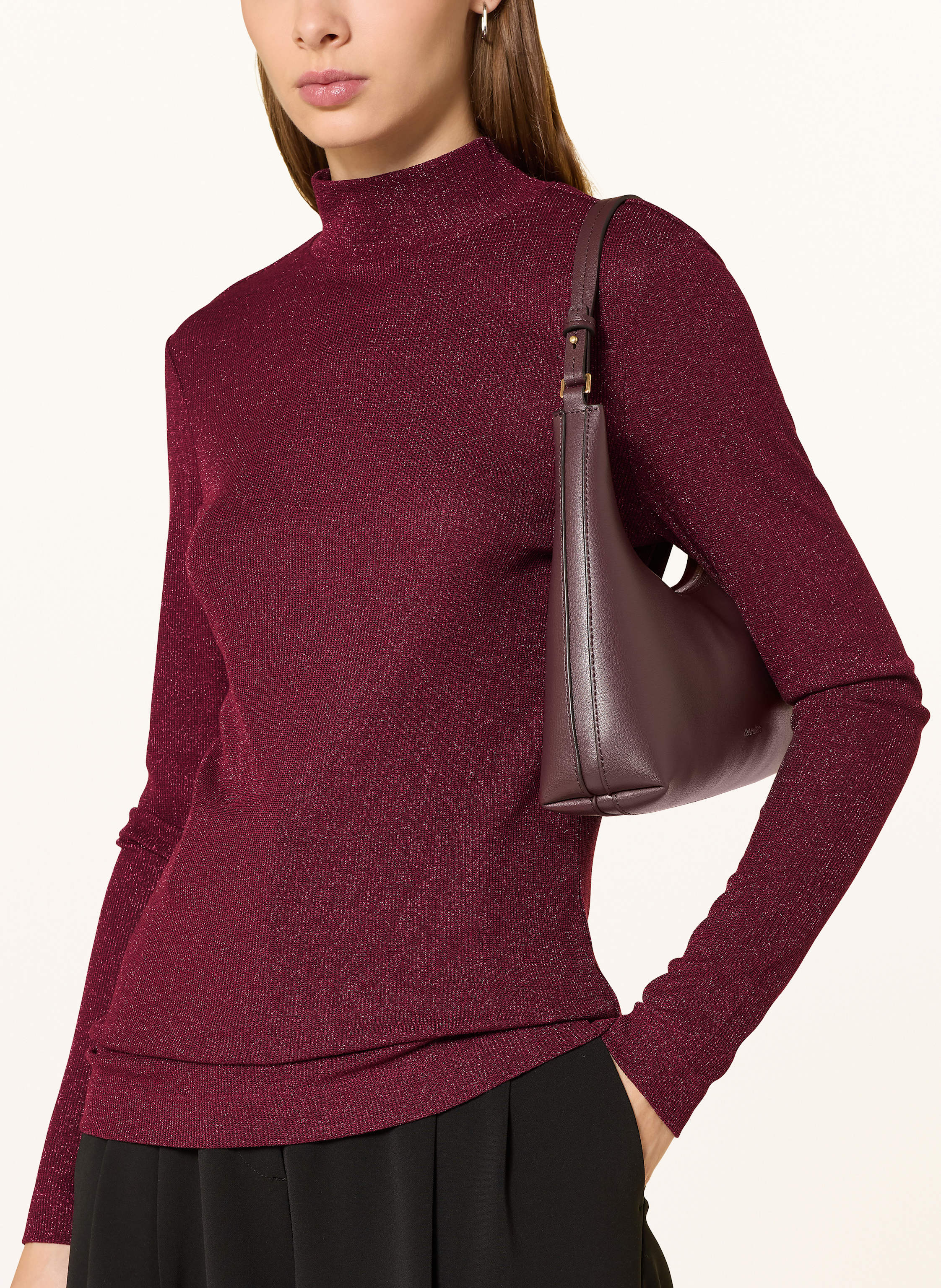 Thumbnail - Rich & Royal Longsleeve Mit Glitzergarn rot